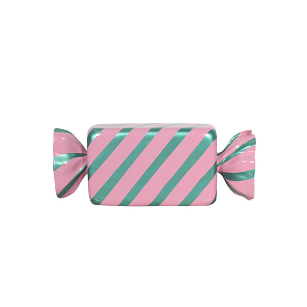 3 Feet Pink and Mint Green Striped Wrapped Rectangle Candy - Perfect for Birthday Parties, Baby Showers & Holiday Celebrations