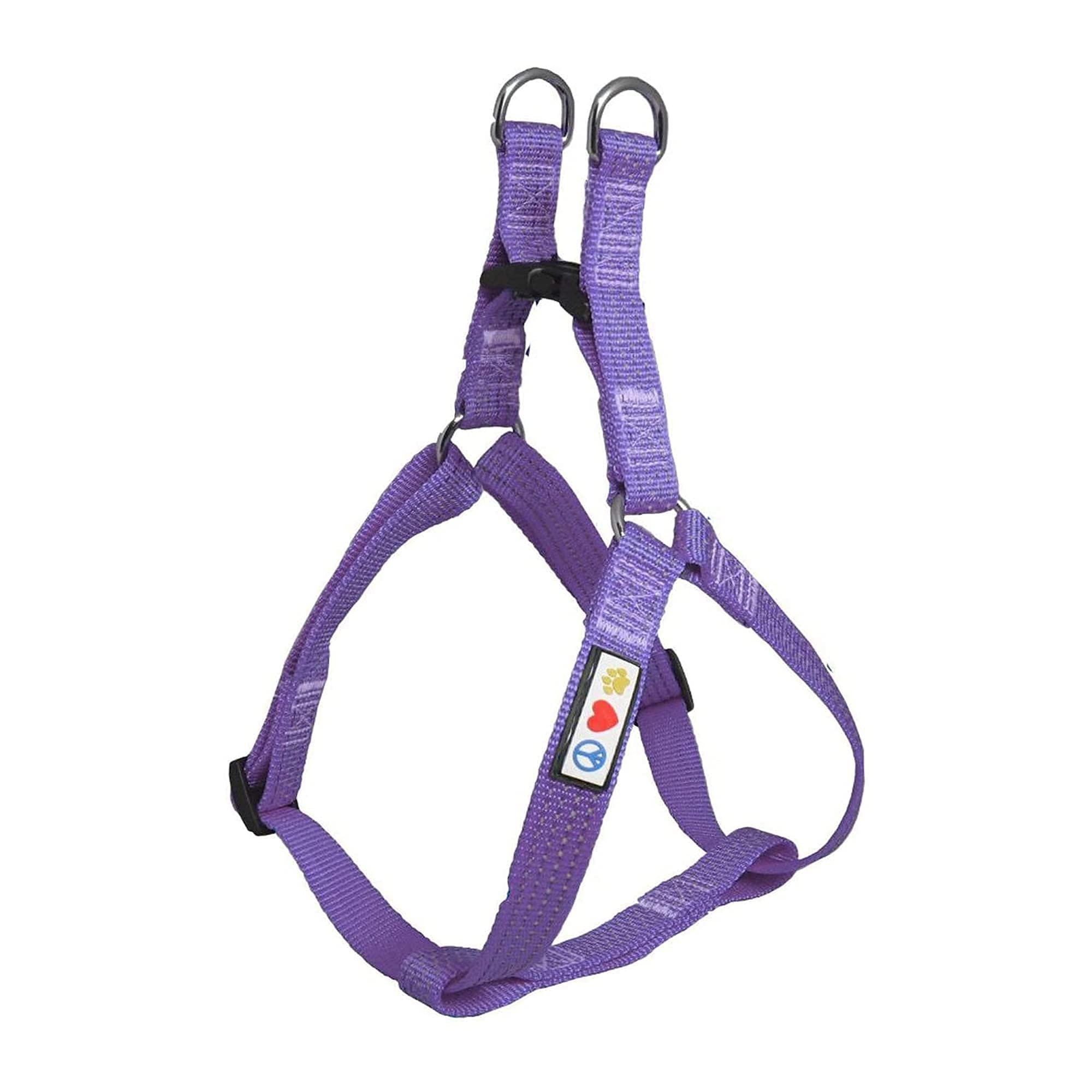 Pawtitas Value Bundle Set - Large Reflective Dog Harness & Collar in Orchid | High Visibility Safety Gear for Night Walks, Jogging, and Outdoor Adventures with Your Pet
