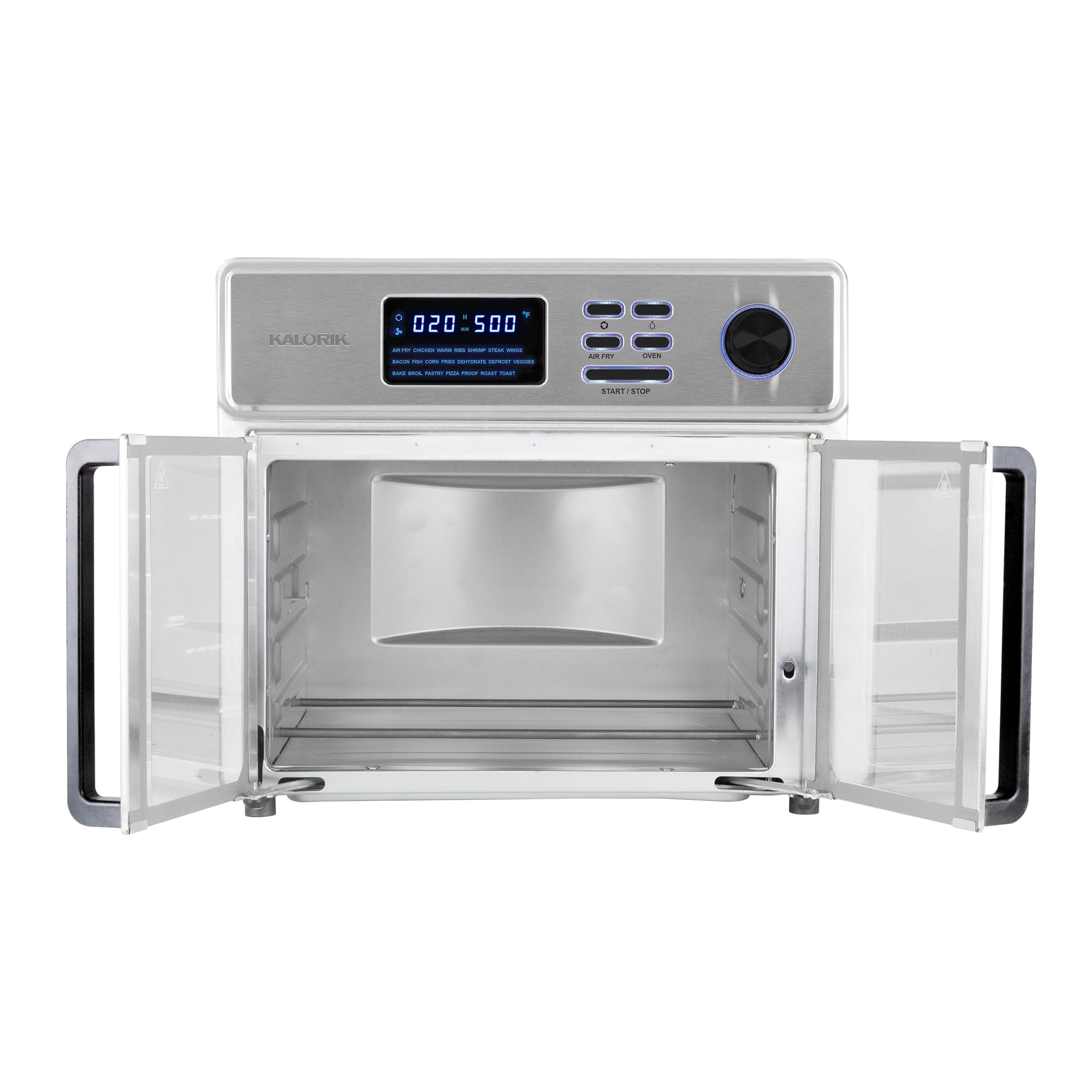 Kalorik MAXX Digital 26-Quart 10-in-1 Air Fryer Toaster Oven with 15 Accessories & Cookbook - 1700W Stainless Steel Countertop Convection Oven, 21 Presets for Baking, Roasting, Broiling - Perfect for Family Cooking & Meal Prep