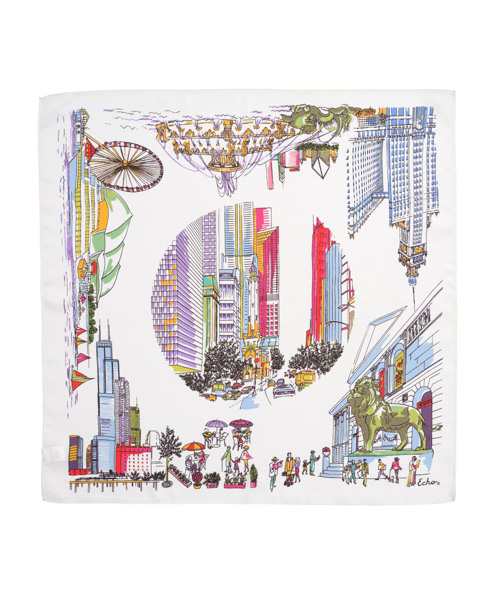 Stylish City Hopping Silk Bandana Scarf - Lightweight Fashion Accessory for Women & Men - Perfect for Travel, Outdoor Activities & Everyday Wear