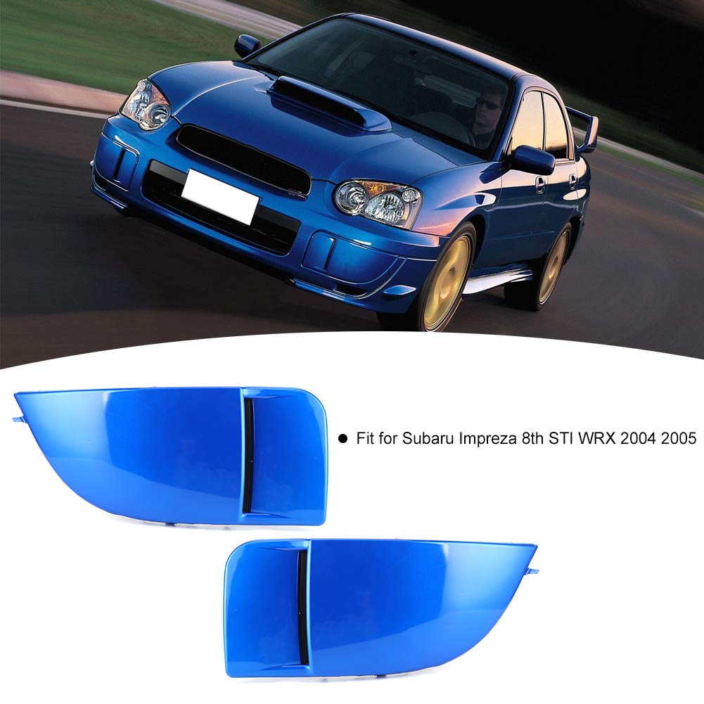 2004-2005 Subaru Impreza WRX STI Fog Light Covers - 1 Pair Blue Front Fog Lamp Bezels & Trim for 8th Gen STI | Weather Protection & Custom Style Upgrade for Rally & Street Driving