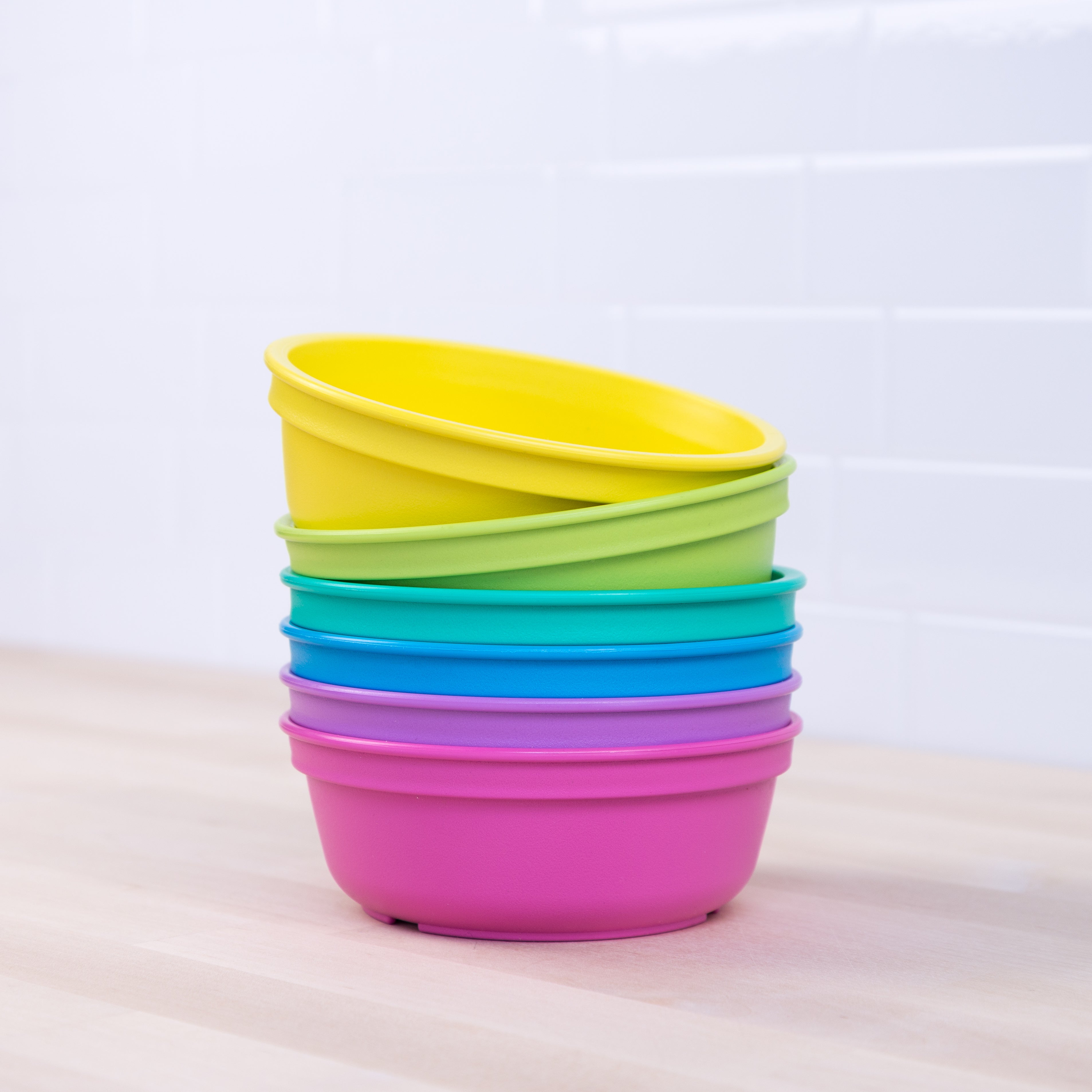 Reusable Silicone Feeding Bowl Set - Pastel Rainbow Colors for Babies & Toddlers - BPA-Free, Dishwasher Safe - Perfect for Mealtime, Snacks & On-the-Go Feeding