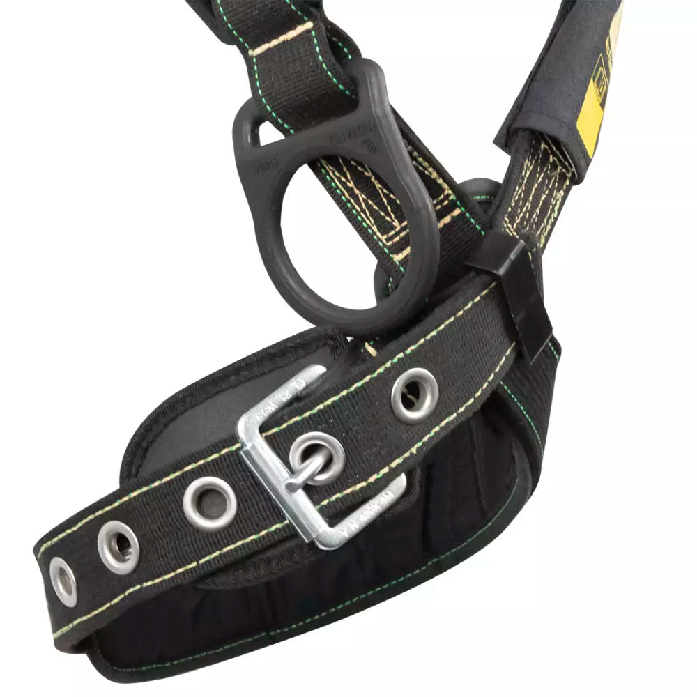 Arc Flash Full Body Harness with DE 3D, DE QC Chest, DE FD & TB Legs - Heavy Duty Fall Protection for Construction, Roofing & Industrial Work Safety