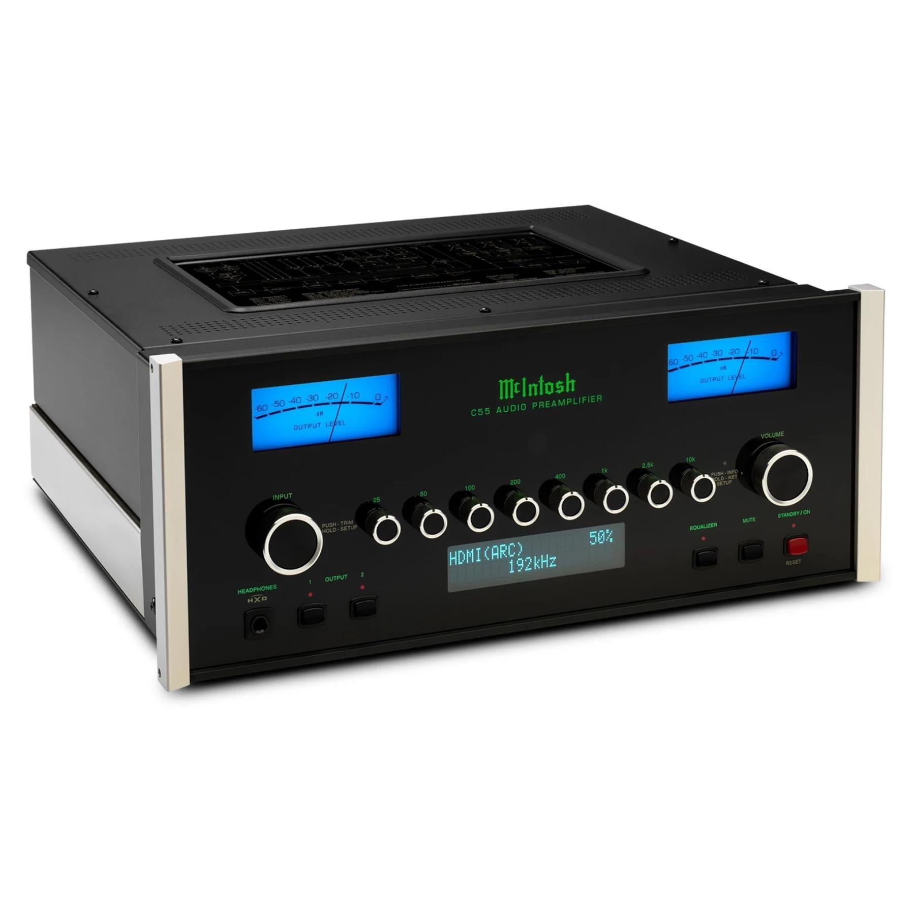McIntosh C55 2-Channel Solid State Preamplifier - High-End Audio Preamplifier for Home Theater & Stereo Systems - Perfect for Audiophiles & Music Enthusiasts