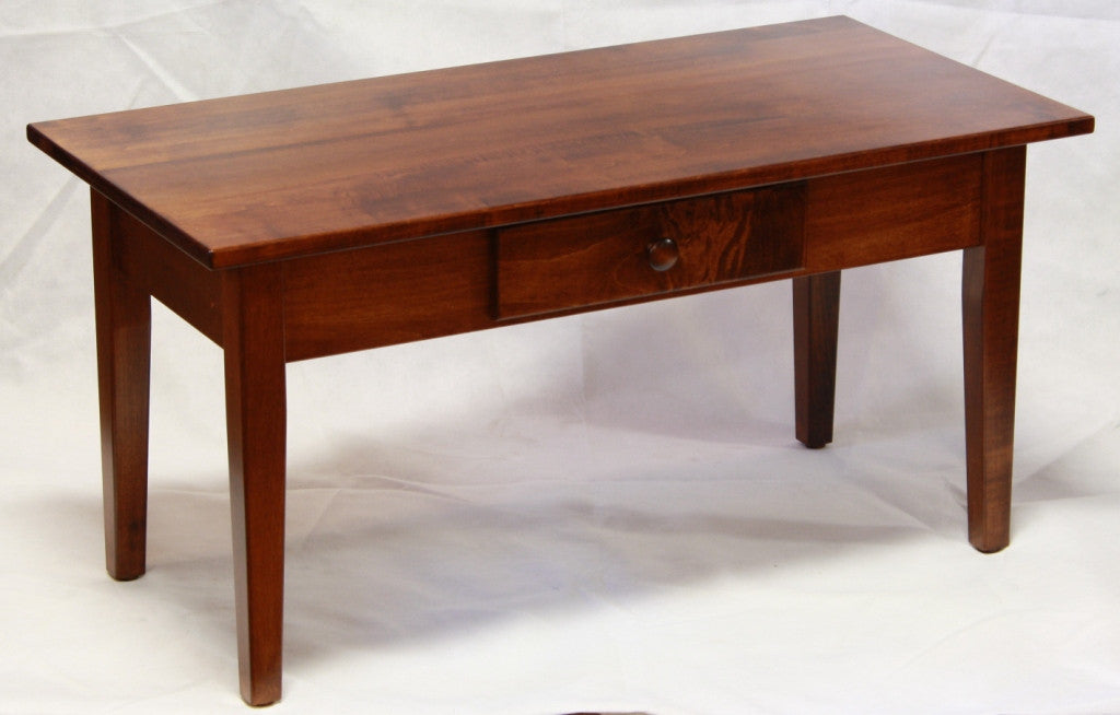 Maple Wood Cocktail Table with Drawer - Compact Side Table for Living Room, Bedroom & Bar - Perfect for Drinks, Books & Home Decor