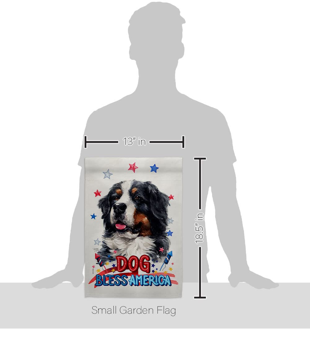 Patriotic Bernese Dog Garden Flag Set - Double-Sided Yard Decor for Pet Lovers