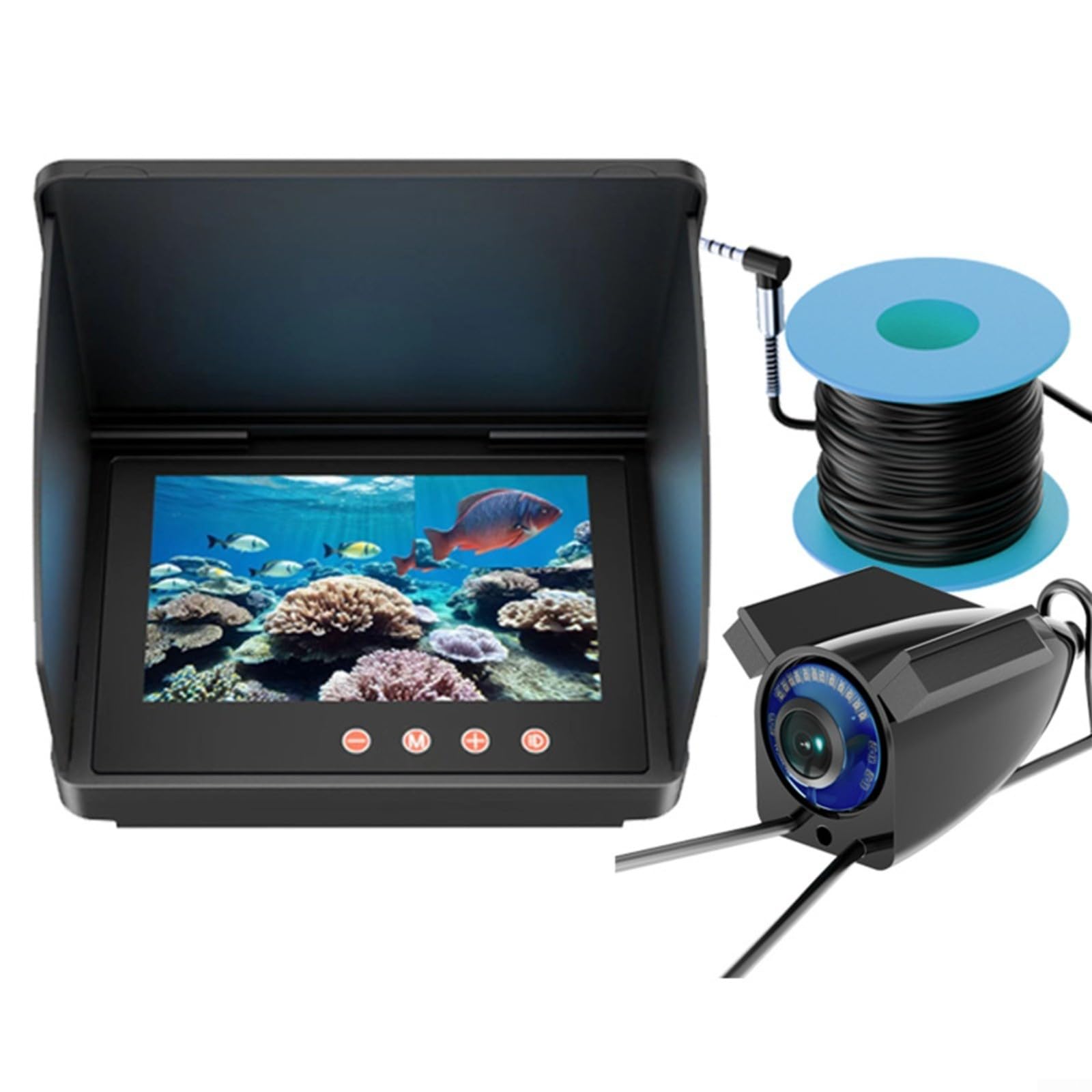 **4.3 Inch HD Underwater Fishing Camera with 5000mAh Battery – Waterproof Fish Finder for Ice, Boat & Freshwater Fishing – Ultra Clear Screen & 15m Cable – Perfect for Anglers & Ice Fishing Enthusiasts**