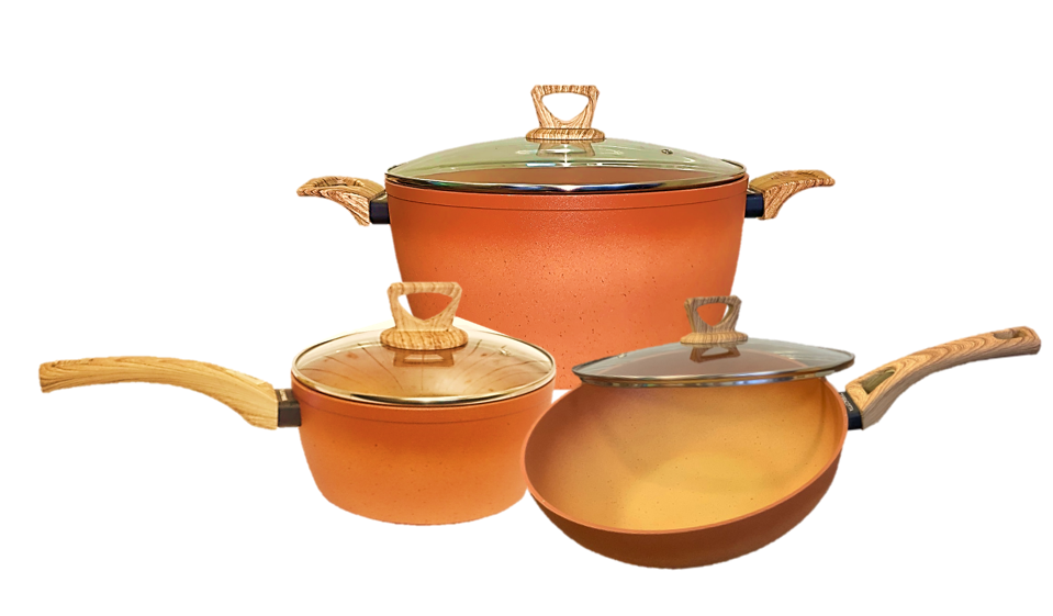 Premium Terracotta 6-Piece Cooking Set - Eco-Friendly Clay Cookware for Healthy Meals | Perfect for Stovetop, Oven & Outdoor Cooking | Includes Pot, Pan & Accessories