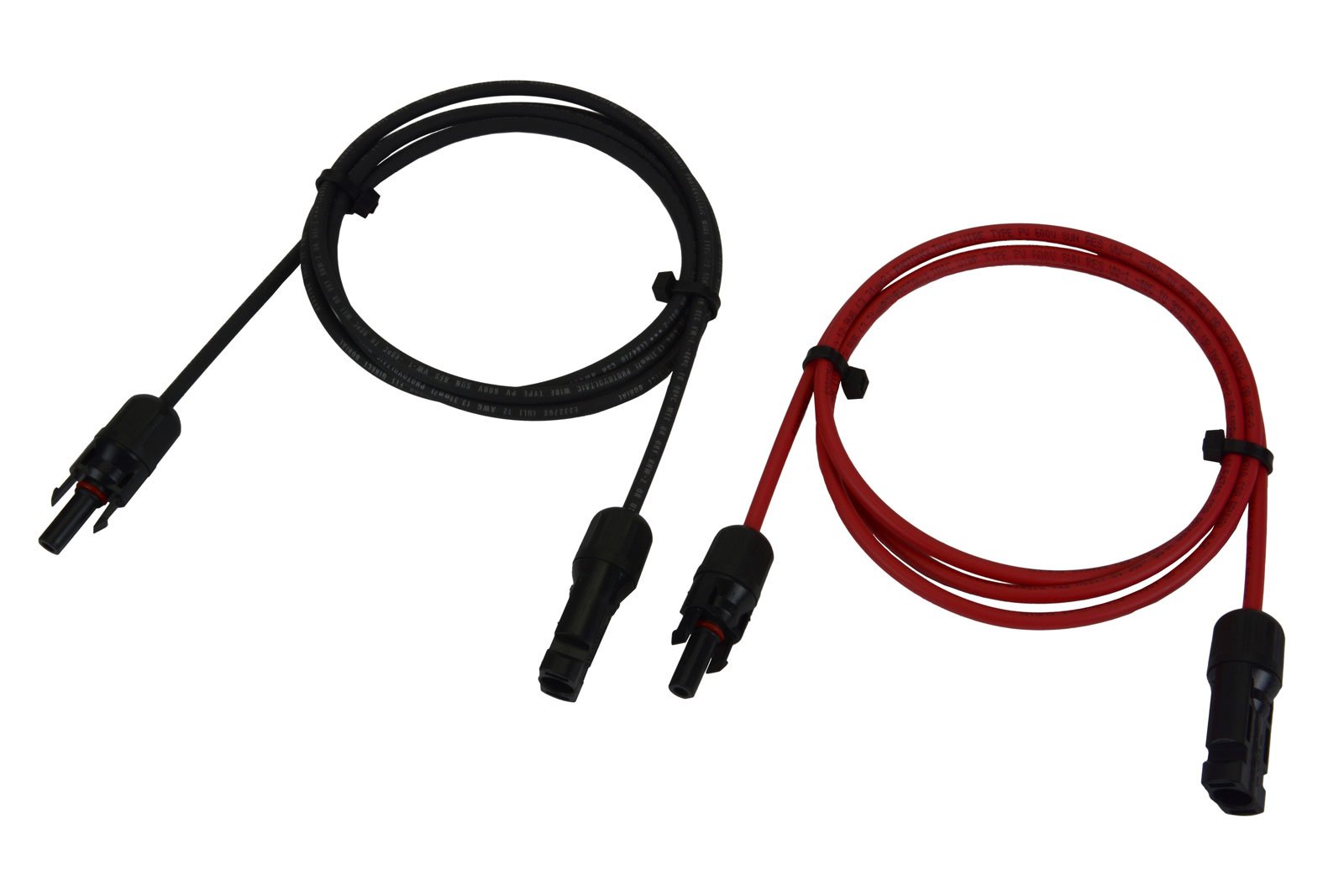 TEMCo 15ft Red + 15ft Black 12 AWG Solar Panel Extension Cable with Male/Female Connectors - Weatherproof PV Wire for Off-Grid Systems, RV & Home Solar Power (Multiple Lengths Options) - Perfect for Solar Panel Arrays, Battery Connections & Renewable Energy Projects