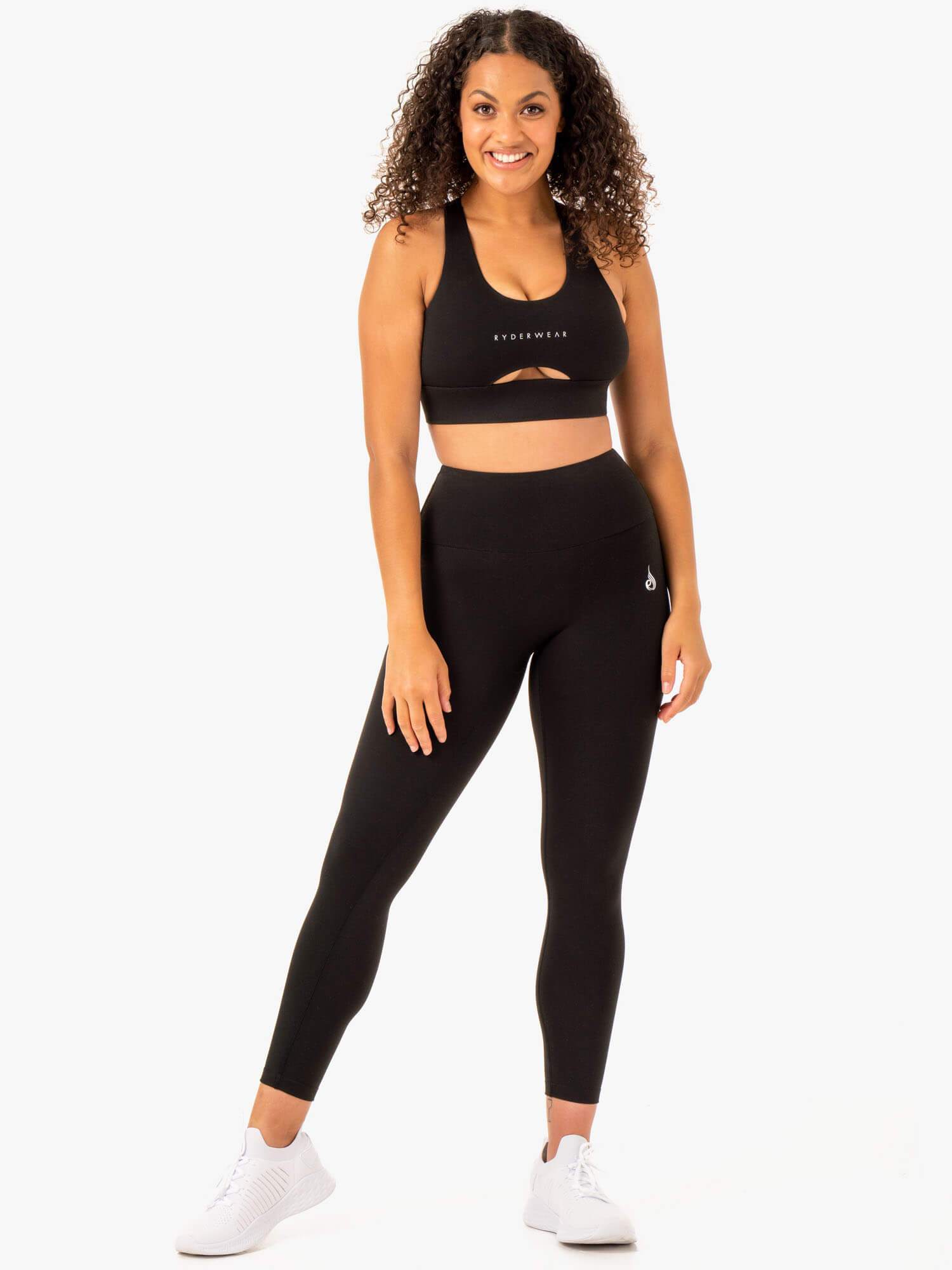 Focus Contour Sports Bra for Women - High Impact Workout, Running, Yoga - Breathable & Supportive Black Activewear for Gym & Fitness