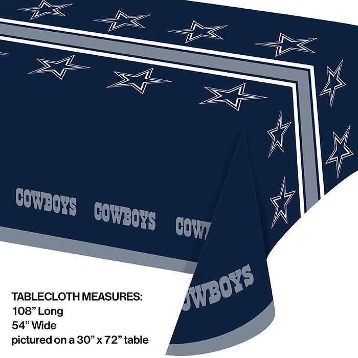 12-Piece Bulk Dallas Cowboys Table Covers - Waterproof NFL Party Decorations for Game Day, Tailgating & Sports Themed Events