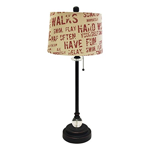 Red Phrases Print Shade - Single