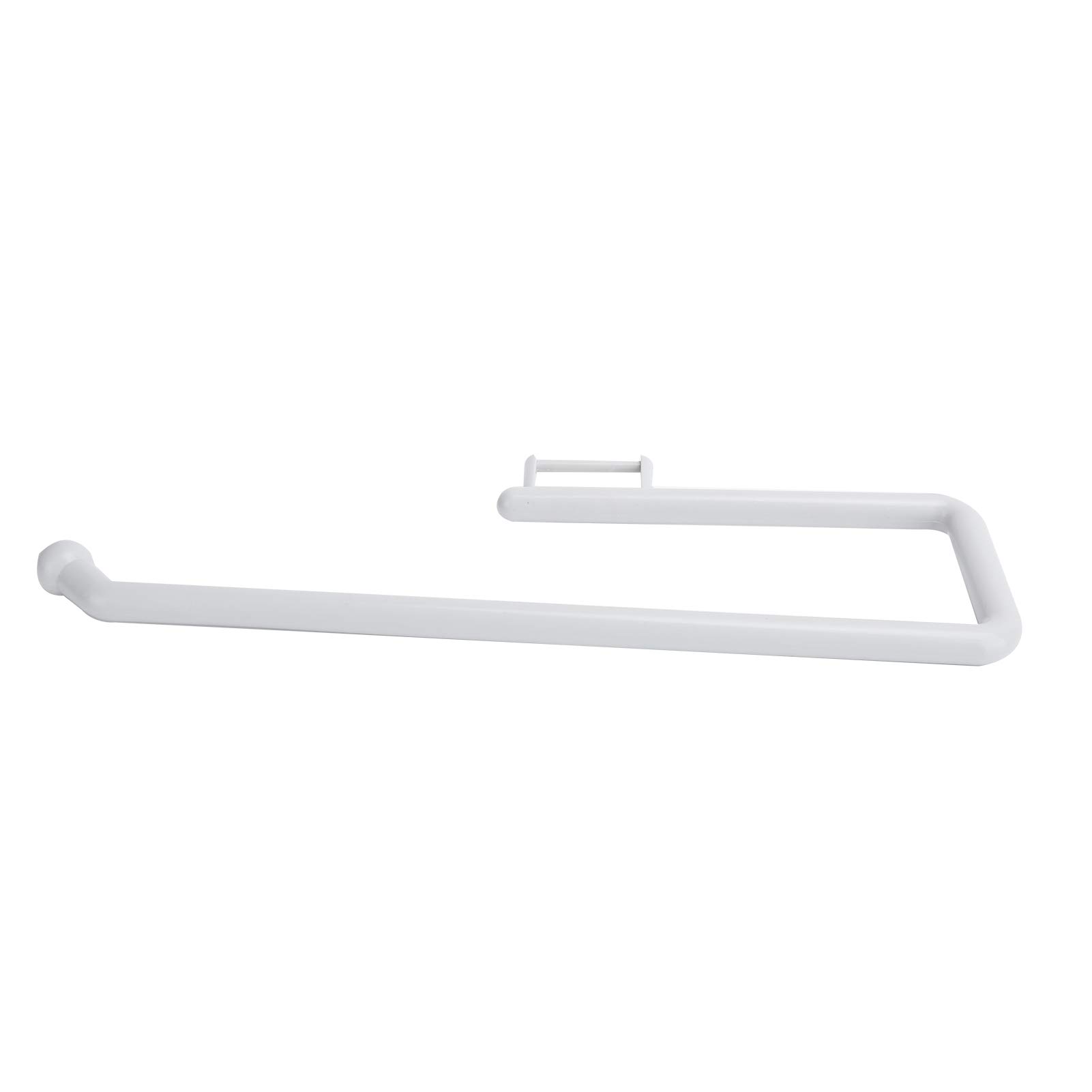 Self-Adhesive Paper Towel Holder - No Drill Bathroom & Hotel Toilet Paper Roll Holder - 180° Adjustable PP Mount - 28.5cm White - Perfect for Public Restrooms, RVs & Small Spaces