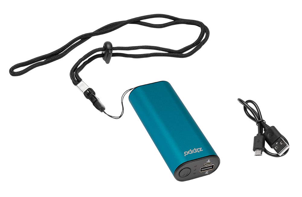 Zippo Silver HeatBank 6 Rechargeable Hand Warmer - Portable USB Hand Warmer for Outdoor Activities, Camping, Hiking & Winter Sports