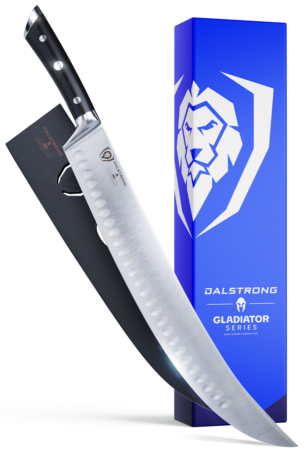 Dalstrong Gladiator Series 14-inch Butcher & Breaking Cimeter Knife | NSF Certified Professional Meat Cleaver | Perfect for Butchering, Meat Processing & BBQ Prep