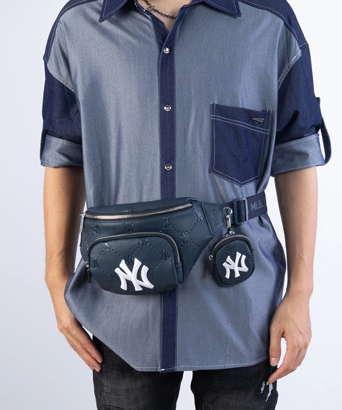 MLB New York Yankees Fanny Pack Waist Bag - Official Licensed Baseball Fan Gear for Men & Women - Perfect for Games, Concerts & Travel Accessories