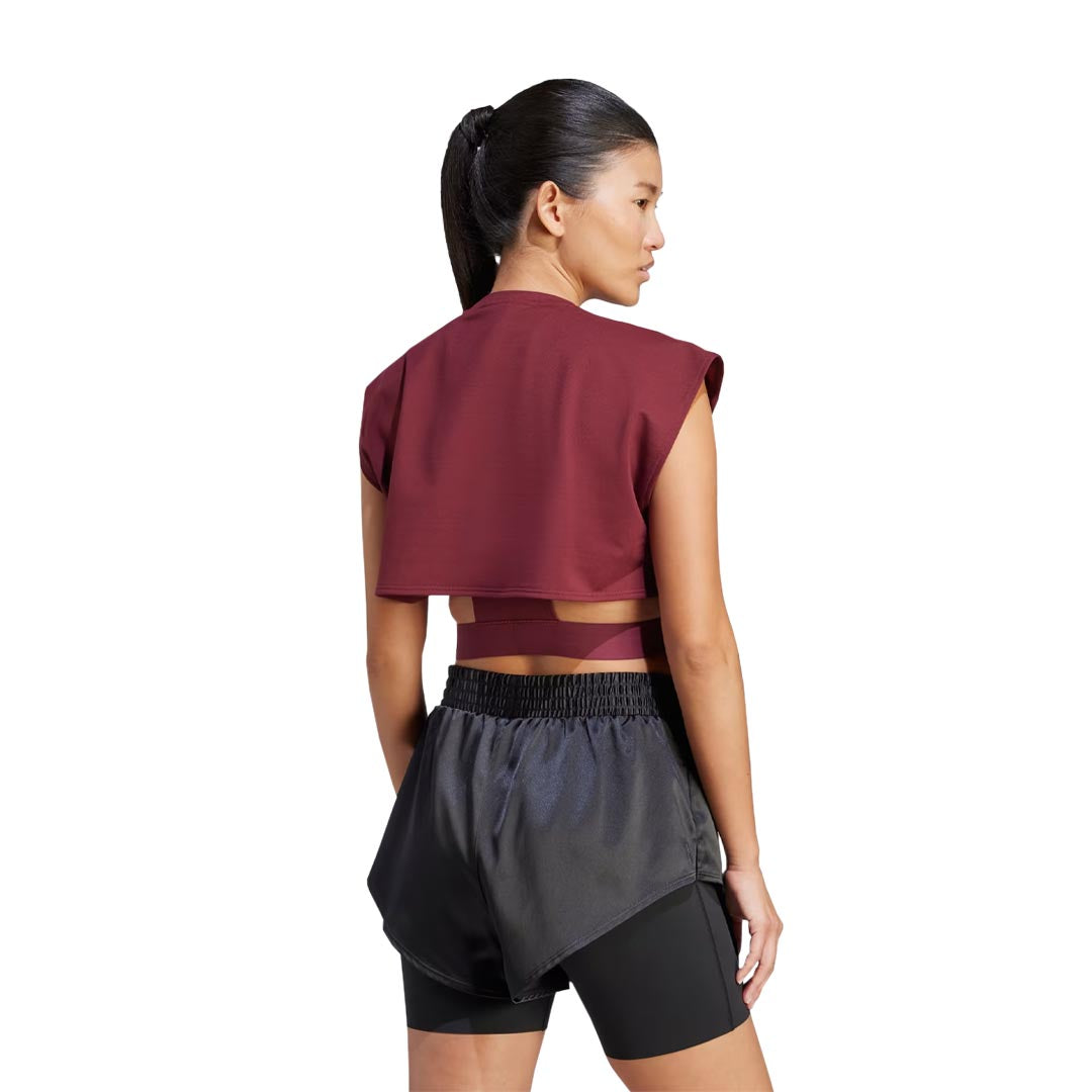 Adidas Women's Power Crop Sleeveless T-Shirt - Workout Top for Yoga, Running & Gym (IM2708)