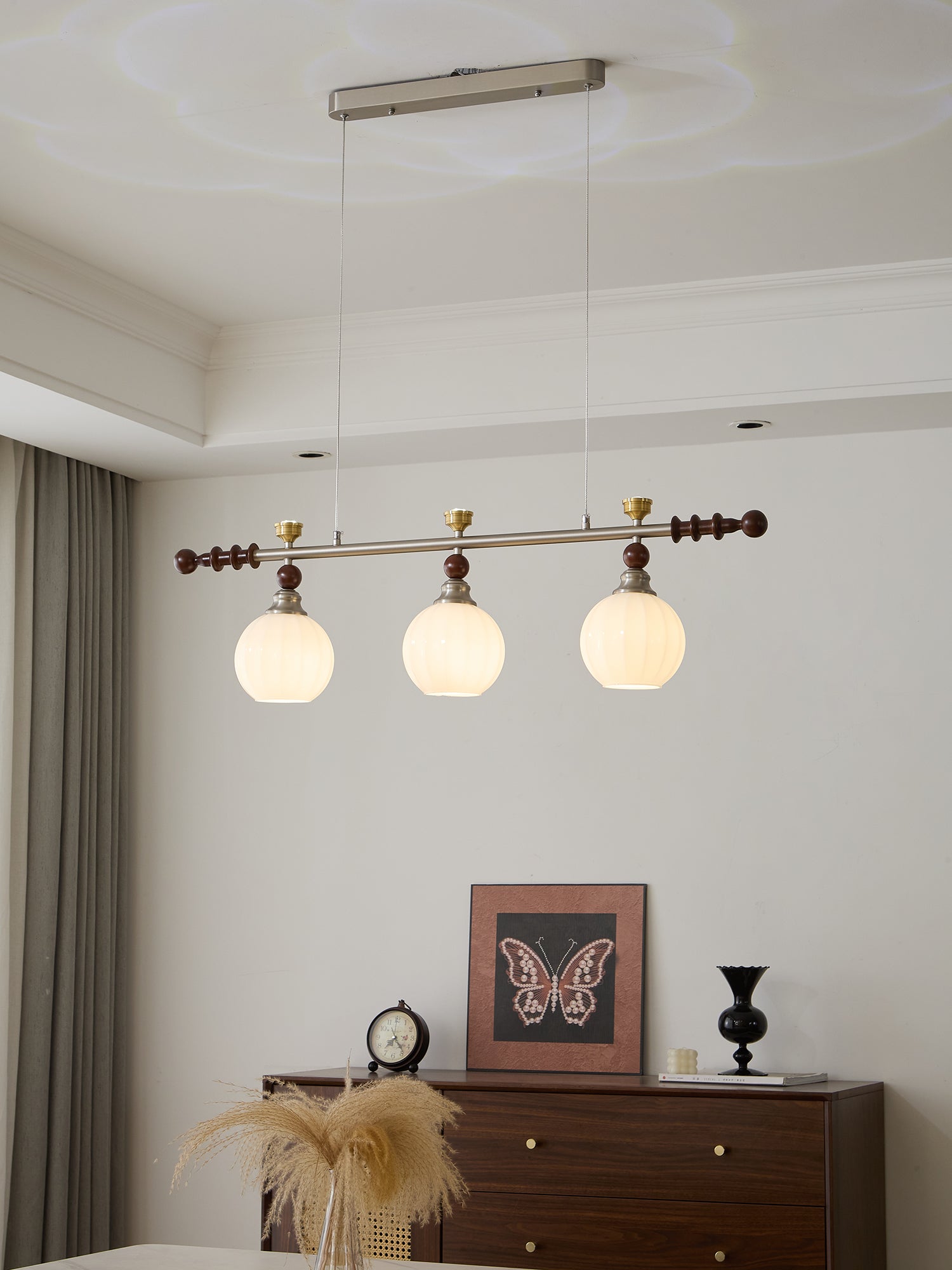 Cassian Linear Pendant Lamp - Modern LED Hanging Light Fixture for Kitchen Island, Dining Room & Living Room | Dimmable Industrial Style Lighting