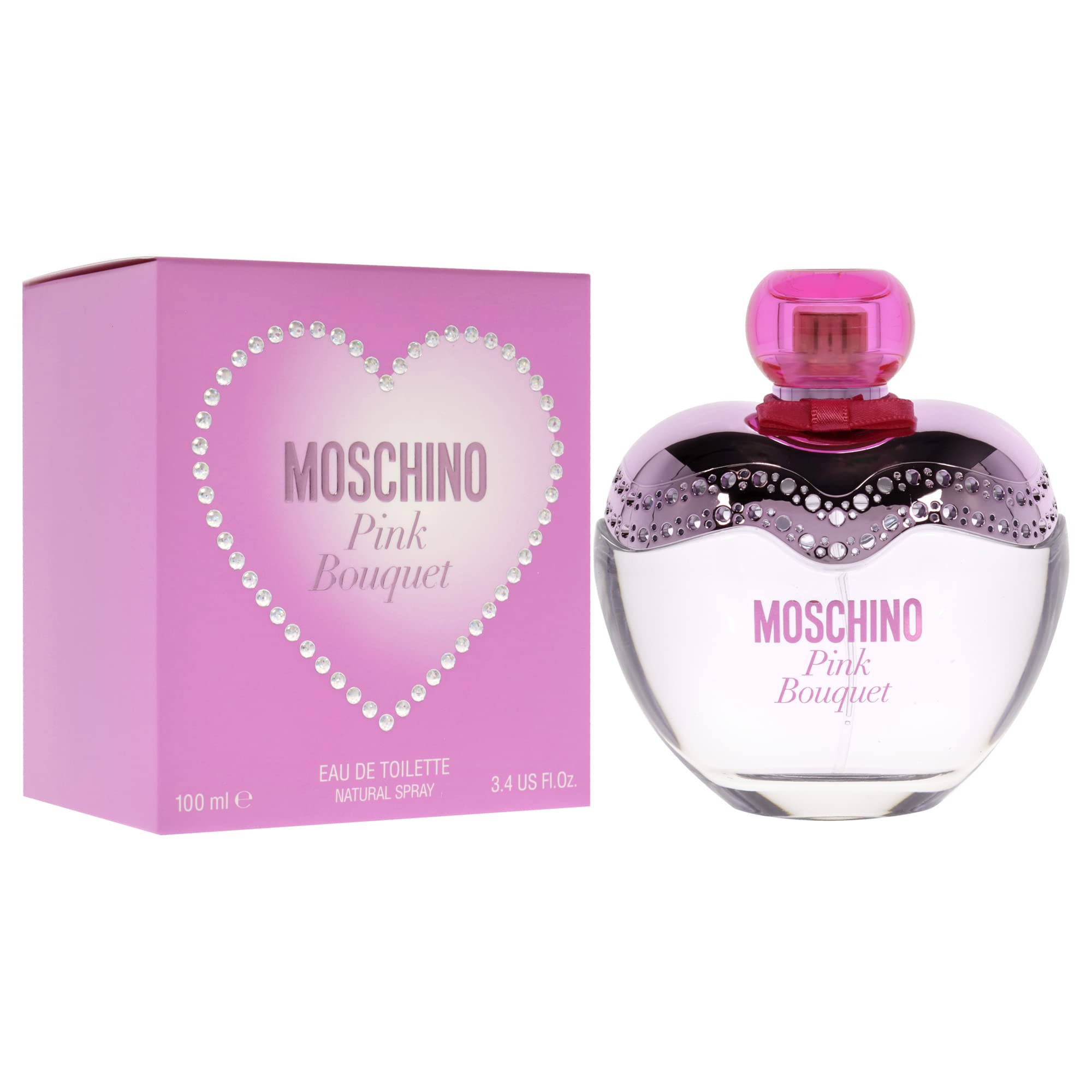 Moschino Pink Bouquet Women's Perfume 3.4 oz Eau de Toilette Spray - Floral Fragrance for Daily Wear, Date Night & Special Occasions
