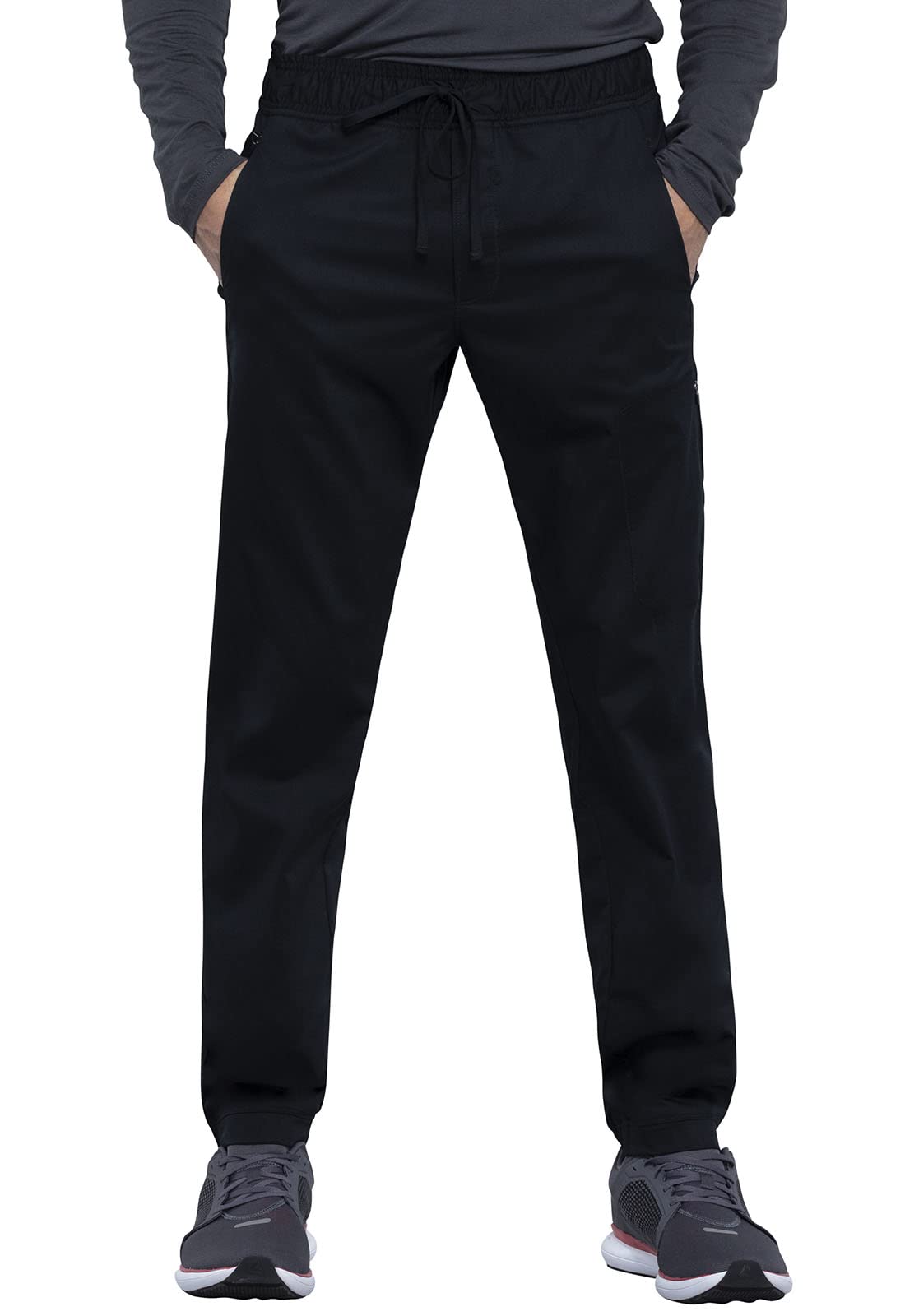 Cherokee Men's Scrubs Pants - Natural Rise Jogger with Zip Cargo Pockets | Comfortable Medical Workwear for Doctors & Nurses | WW012 | Perfect for Hospital Shifts & Healthcare Professionals