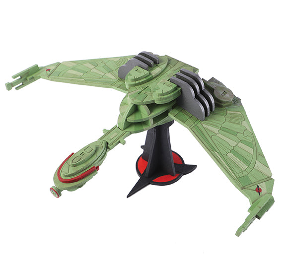 IncrediBuilds Star Trek Klingon Bird of Prey 3D Wood Model Kit with Book - DIY Sci-Fi Model Building for Star Trek Fans & Collectors - Perfect for Home Decor, Gifts, and STEM Education