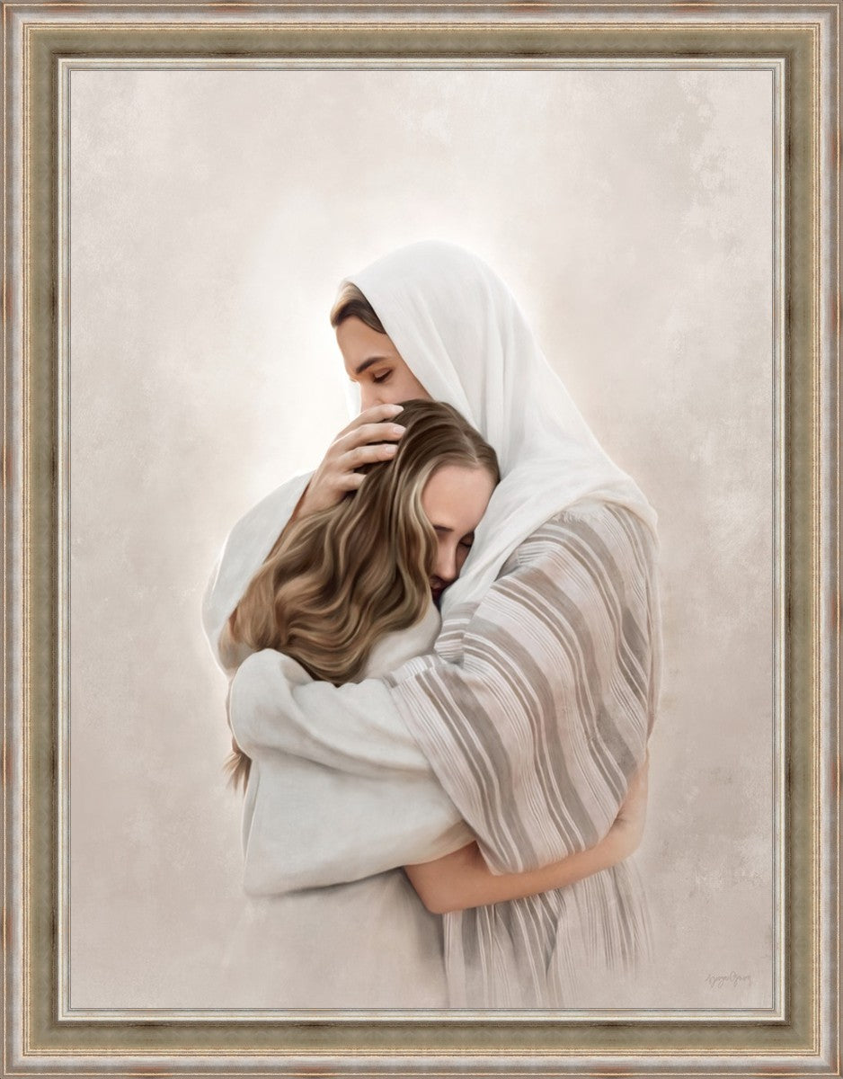 Encircled in His Love Large Wall Art - Inspirational Christian Home Decor for Living Room, Bedroom & Office