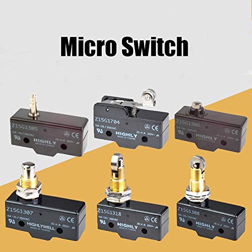 Original 10Pcs ELTRONIC Micro Switch Z15G1307 Z15G1318 Z15G1306 Z15G1308 Z15G1703 Z15G1704 Limit Stroke Brake Switch - High Precision Electrical Components for Industrial Automation, Appliances & Robotics (Color: Z15G1307)