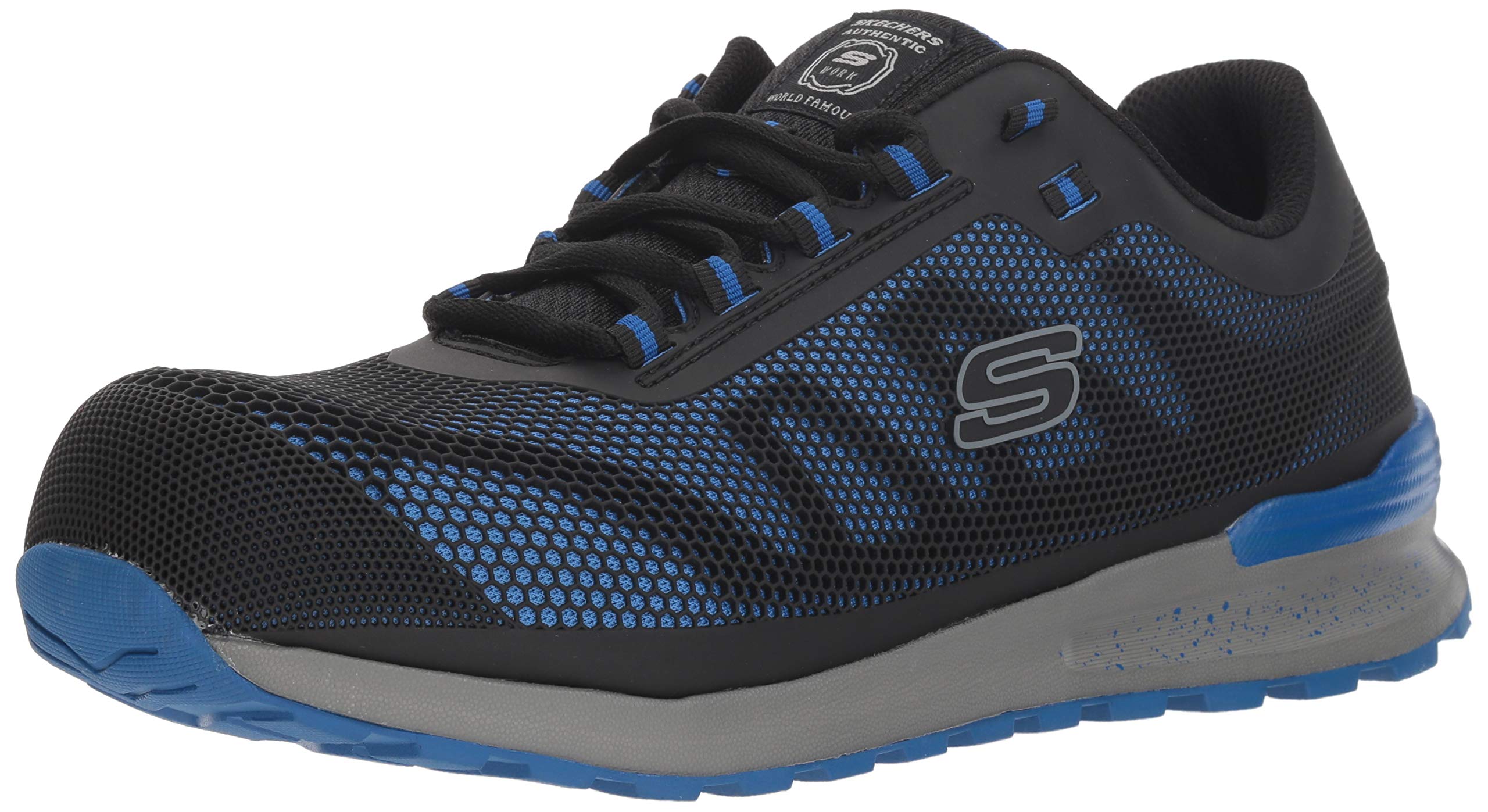 Skechers Men's Bulkin Industrial Work Shoes - Slip Resistant & Comfortable Safety Footwear for Construction, Warehouse & Outdoor Work