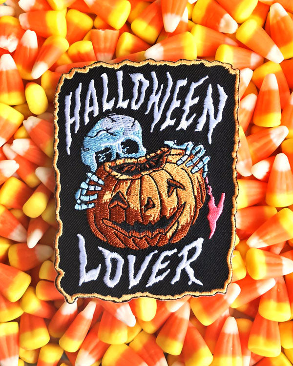 Halloween Lover Patch - Iron On Embroidered Applique for Costumes, Jackets & Bags - Perfect for DIY Halloween Decorations & Cosplay Accessories