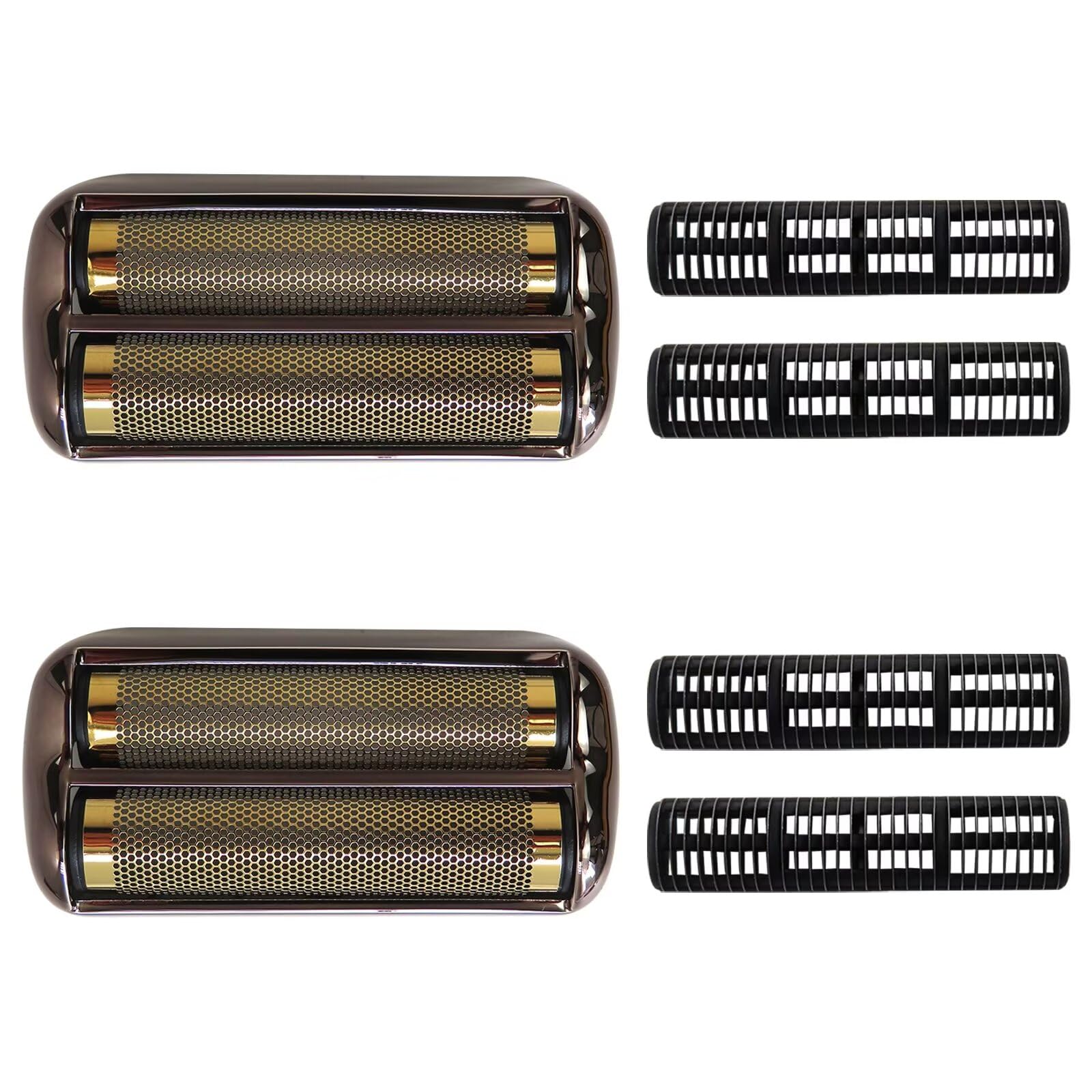 Upgraded 2-Pack Replacement Foil and Cutter Set for Barberology FXFS2 Electric Shaver - Double Foil Replacement Head for PRO Barberology Razors (Black) | Professional Hair Clipper Accessories for Barbershop & Home Grooming