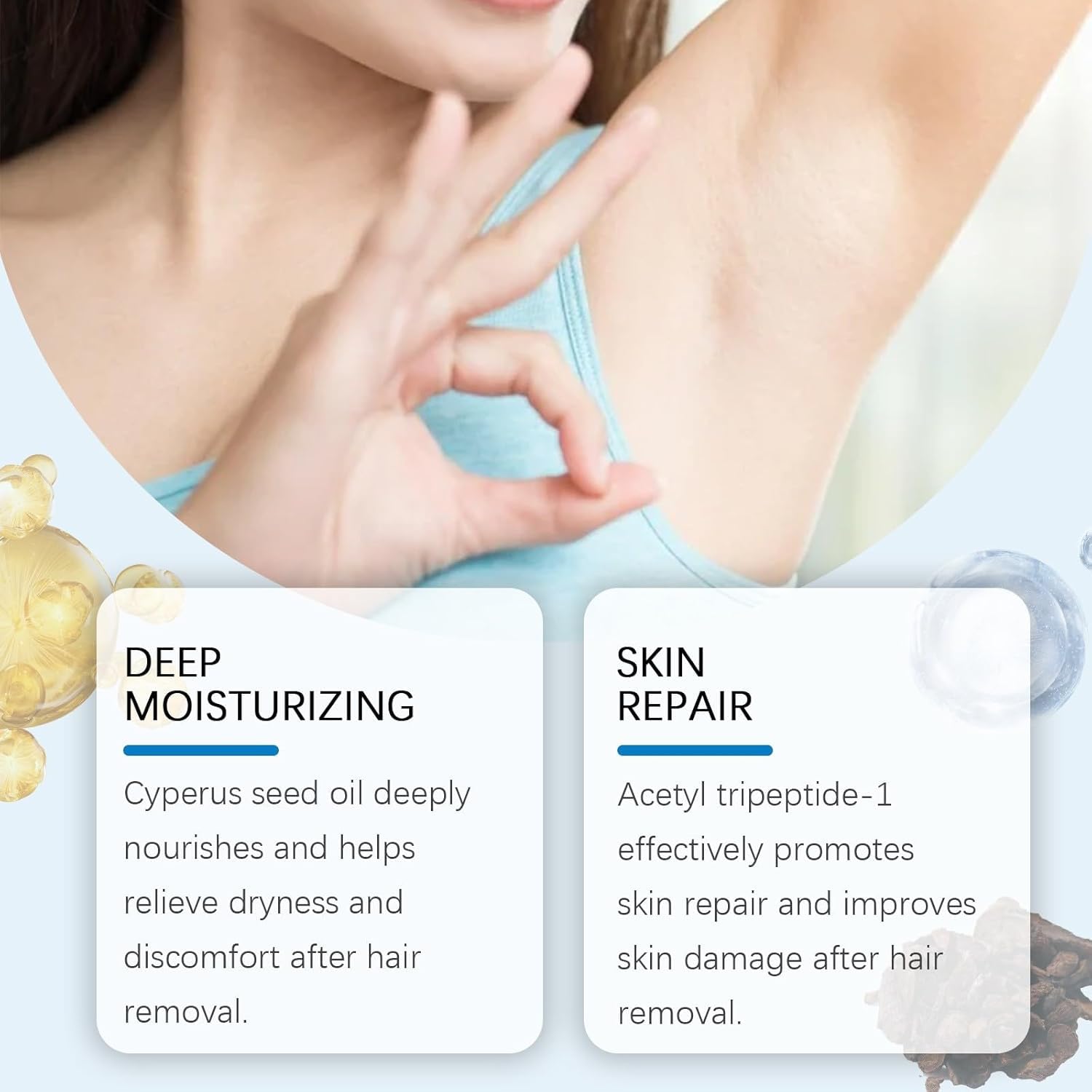 Cyperus Rotundus Oil for Hair Removal - Natural Topical Solution for Smooth Skin | Perfect for DIY Waxing & At-Home Hair Care