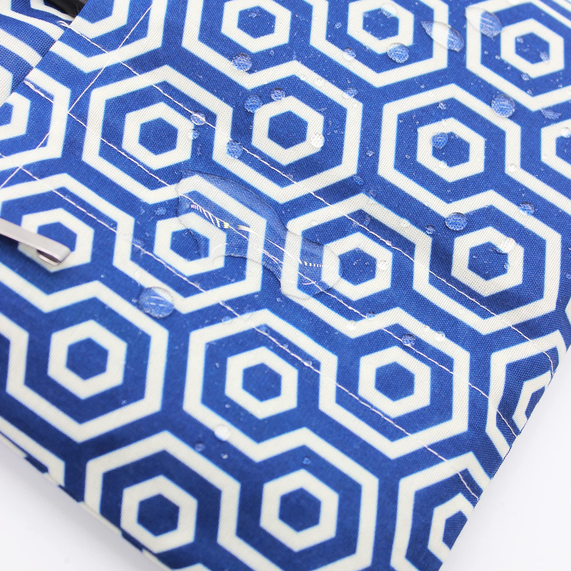 Hardcover Book Sleeve Protector for Paperbacks - Washable Fabric Book Cover 10x8 Inches - Geometric Pattern Book Lover Gift for Travel, School & Library Use