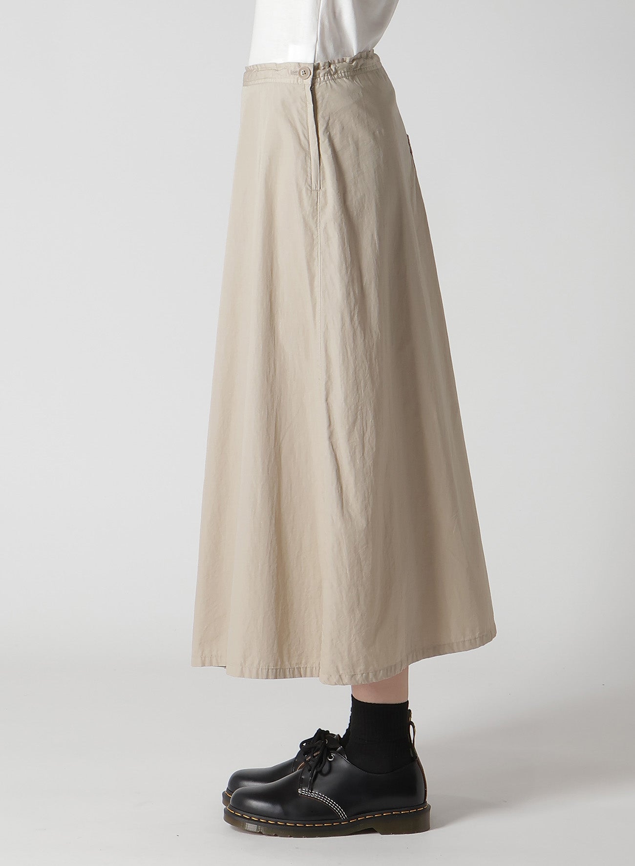 Women's Cotton Broadcloth Garment-Dyed Front Triangle Stitch Skirt - Casual Summer Dress for Beach, Picnic & Everyday Wear