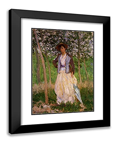 Black Modern Wood Frame with Double Matting