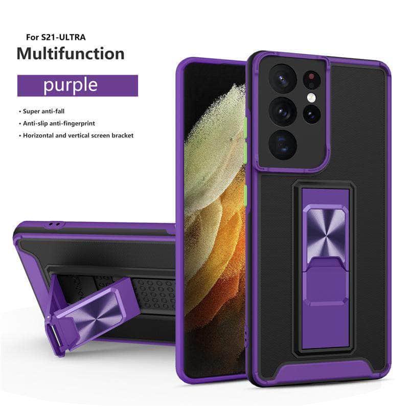 Samsung Galaxy A12 Shockproof Magnetic Holder Case - Durable Luxury Phone Cover for Secure Grip & Hands-Free Use in Car, Home, or Office