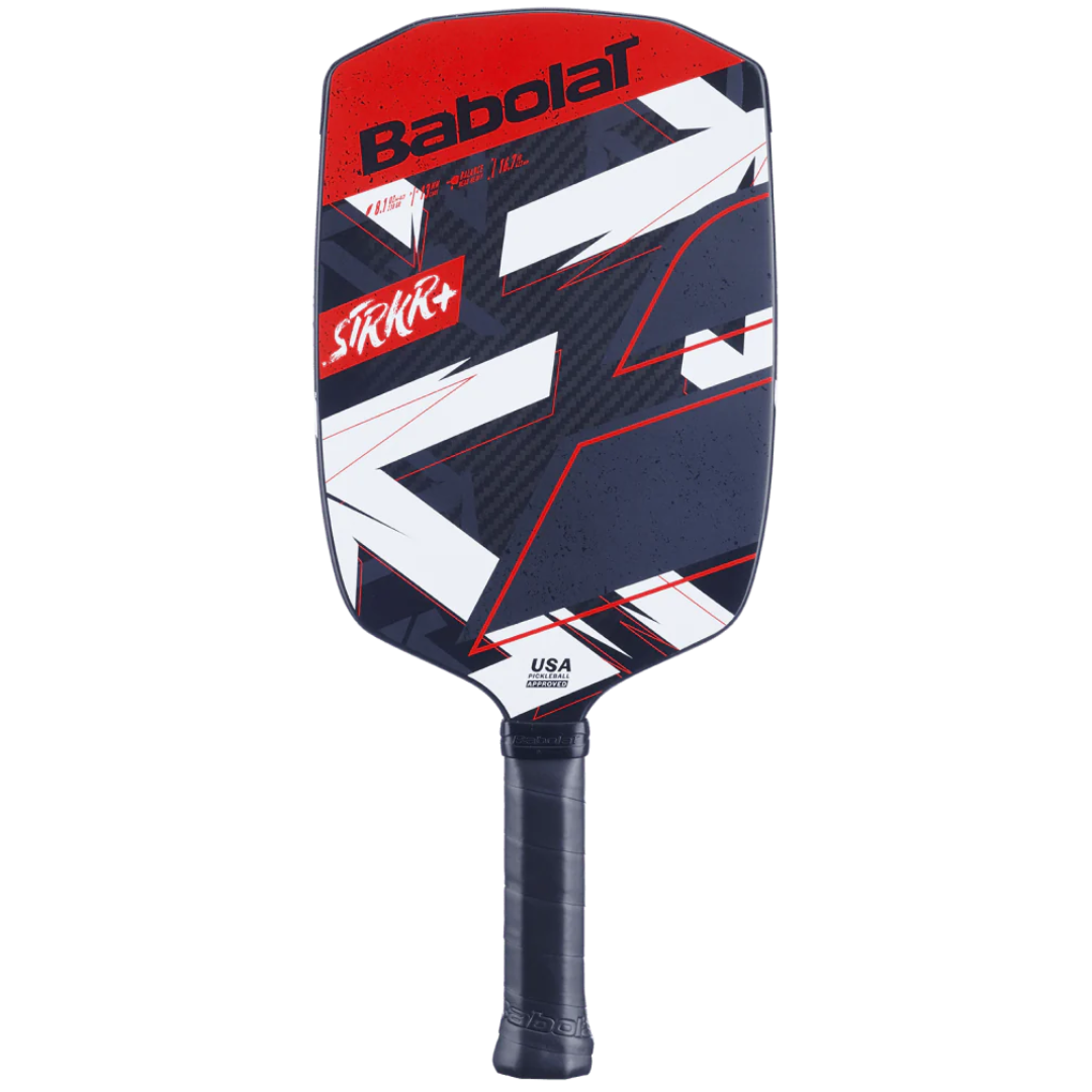 Babolat STRKR+ Pickleball Paddle - Carbon Fiber Face, Cushion Grip, Lightweight Design [Black/Red] | Perfect for Competitive Play & Recreational Games