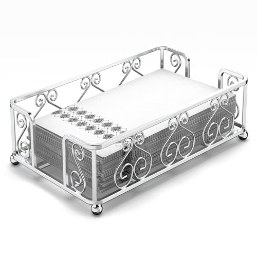 E - Silver Guest Towel Holder Tray