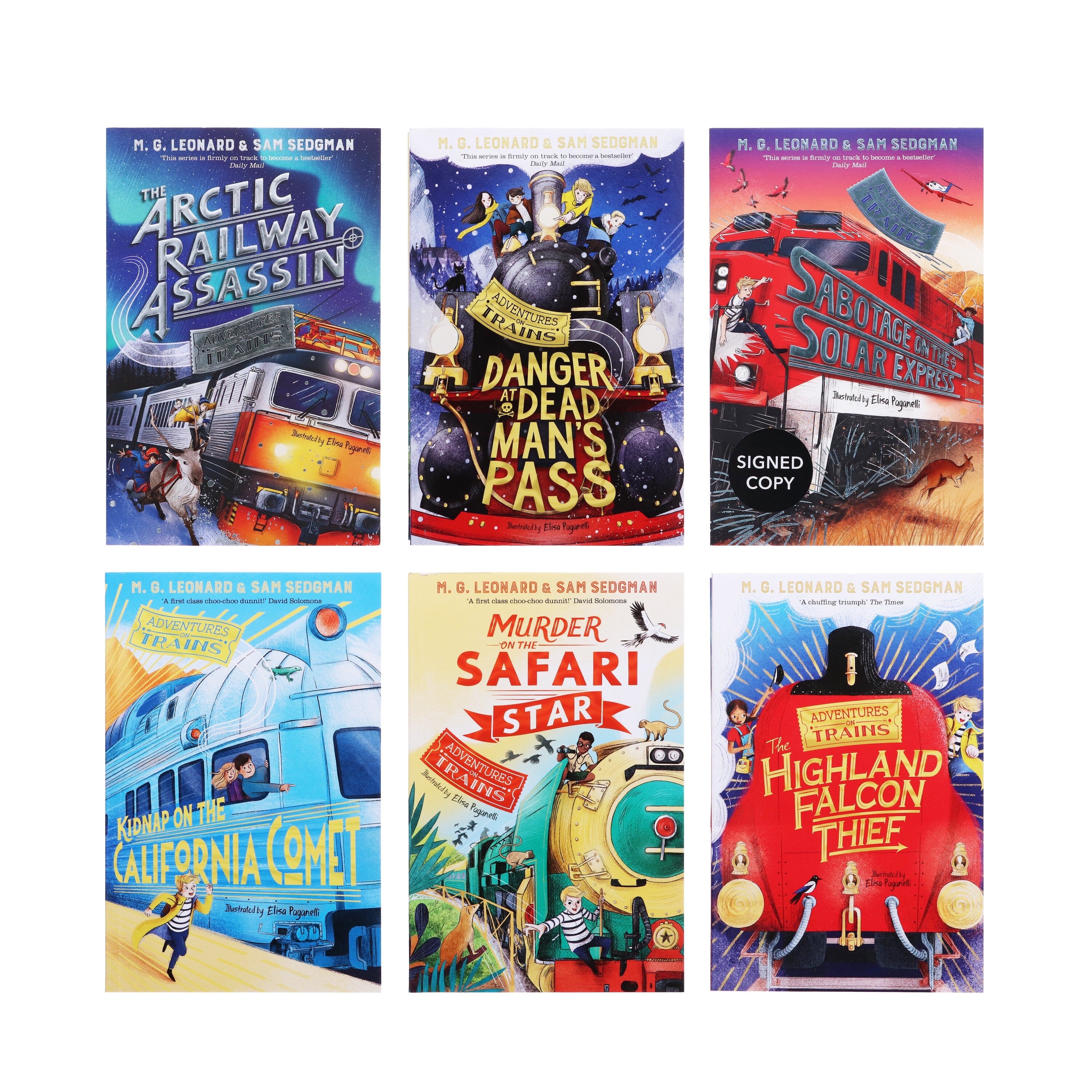 Adventures on Trains 6-Book Collection Set by M.G. Leonard & Sam Sedgman - Paperback for Kids Ages 9-11 | Perfect for Young Readers, Gifts & Classroom Libraries