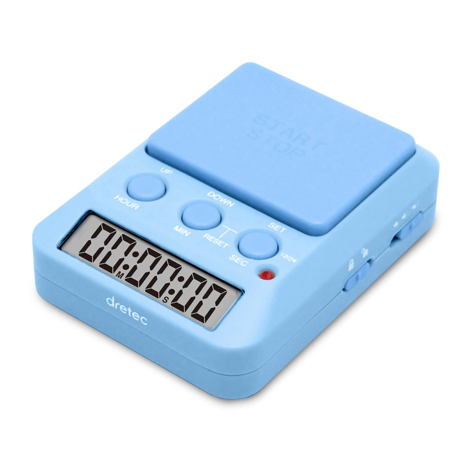 dretec Study Timer - Silent Countdown Timer for Exams, Cooking & Qualifications | Blue Digital Timer for Focus & Productivity | Perfect for Study Sessions, Kitchen Use & Time Management