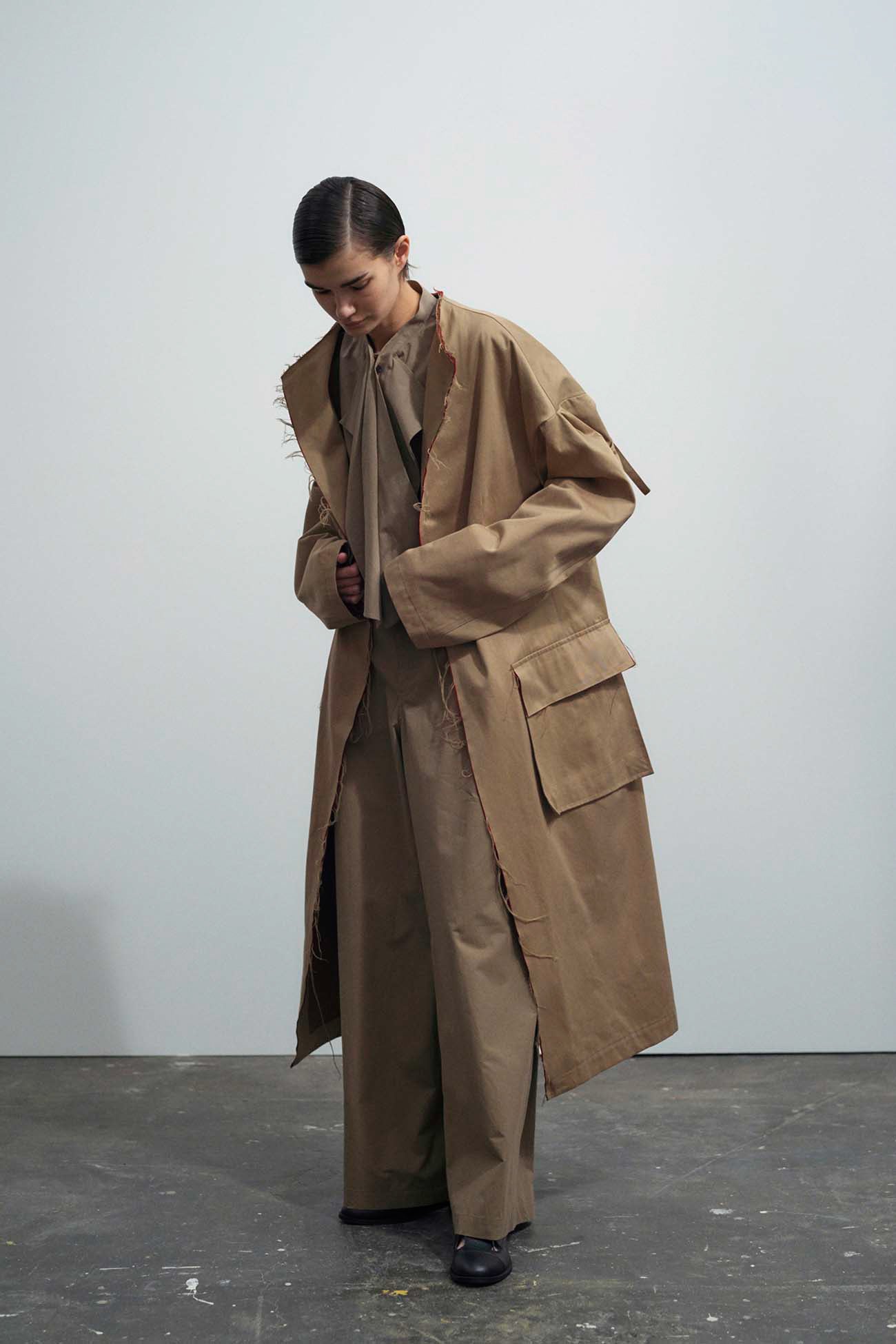 Double Faced Twill No Collar Coat - Lightweight & Stylish Outerwear for Women | Perfect for Casual Outings, Office Wear & Fall Layering