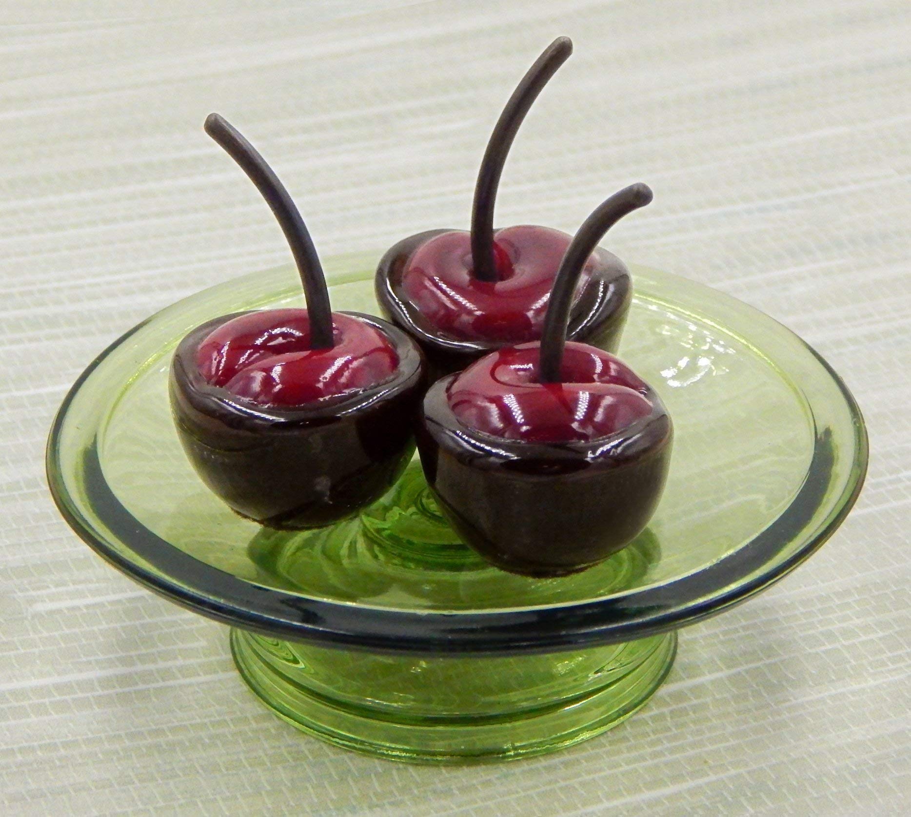 Handmade Chocolate Dipped Cherry Art Glass - Elegant Home Decor Accent Gift for Tabletop, Kitchen, or Office (Perfect for Valentine's Day, Housewarming & Anniversary Gifts)