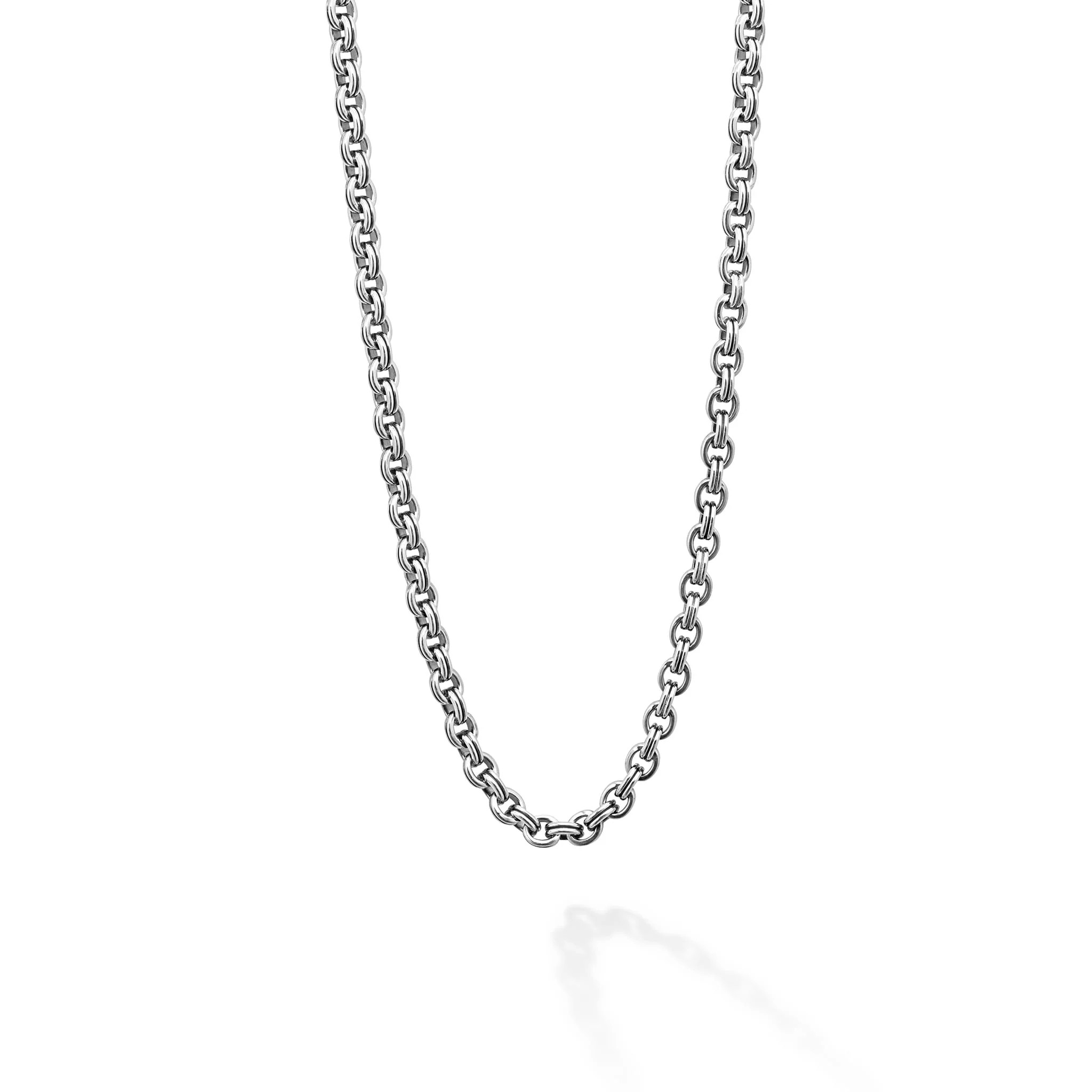 Elegant Double Link Chain Necklace - 4mm Gold/Silver Plated Stainless Steel for Women | Perfect for Everyday Wear, Parties & Gifts