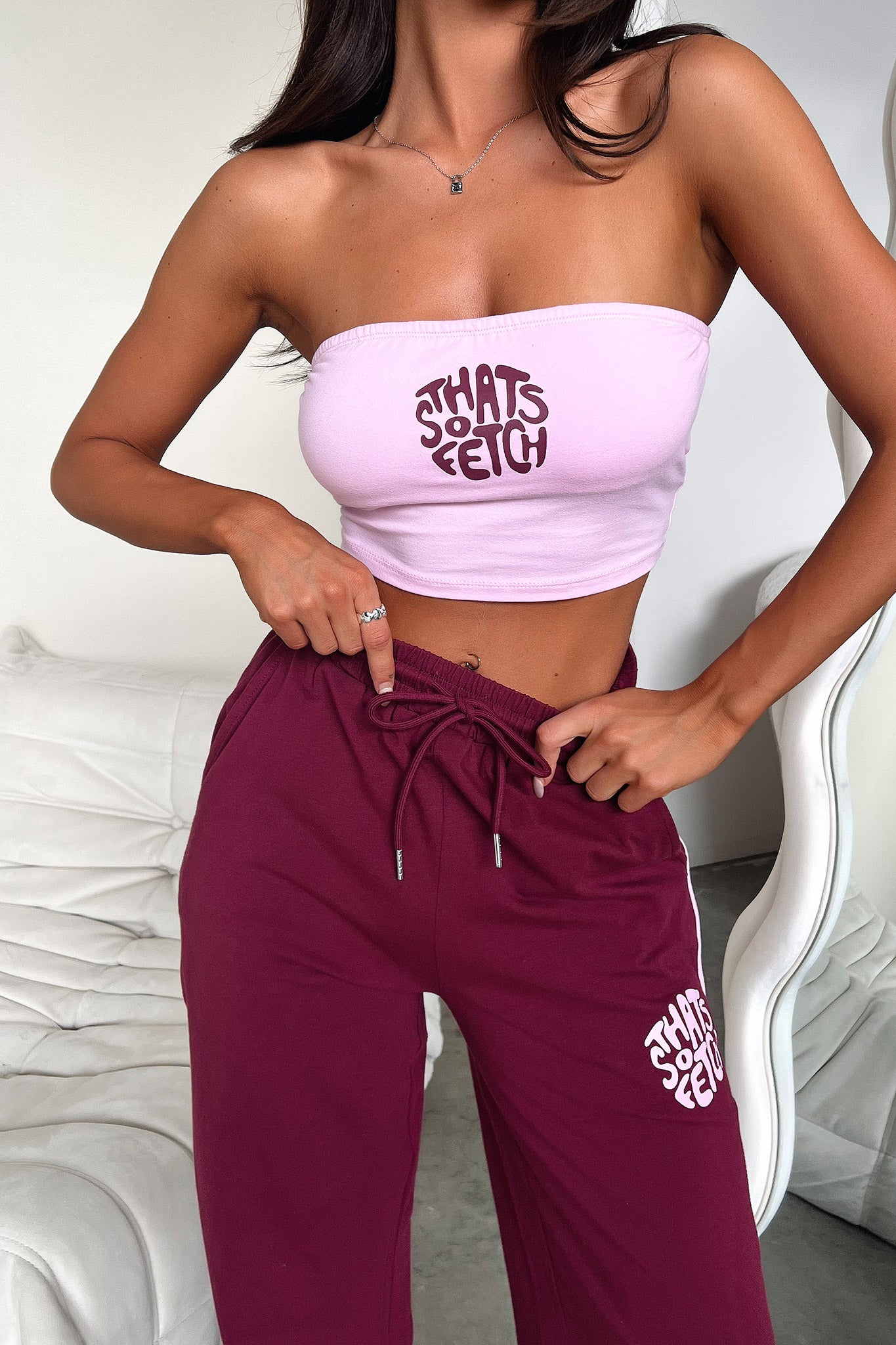 Beckham Bandeau Top for Women - Soft Pink Stretchy Tube Top | Perfect for Yoga, Beach, Summer Outfits & Casual Wear