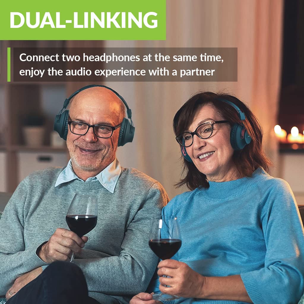 Avantree Audikast Plus - Wireless Bluetooth Audio Transmitter for TV with USB, Optical & AUX Output | Long Range 100ft, Dual Link, Volume Control | Works with TV Headphones & Home Theater Systems | Perfect for Late Night TV Watching & Gaming Without Disturbing Others