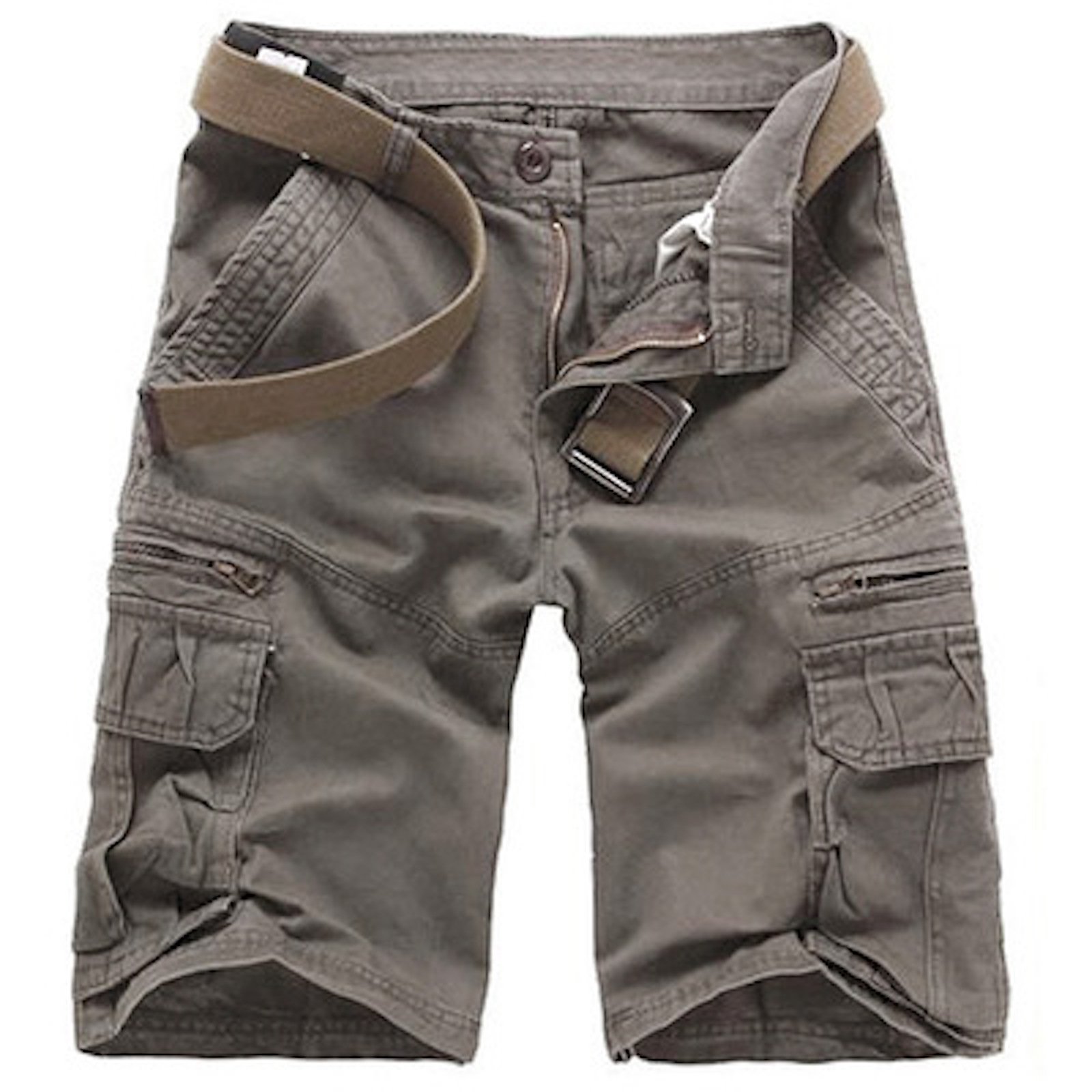 Men's Military Tactical Cargo Shorts - Durable Cotton Outdoor Work Shorts for Hiking, Camping & Everyday Wear (No Belt Included)