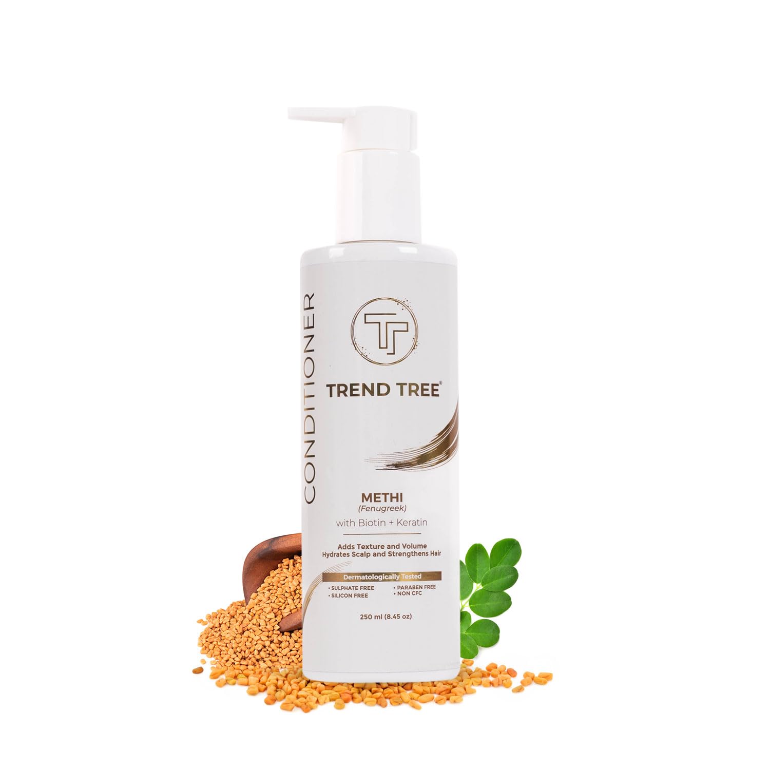 TRENDTREE® Biotin Keratin Hair Conditioner - Paraben Free, Enhances Shine & Strengthens Hair - 250ml | Perfect for Damaged, Dry Hair & Daily Nourishment