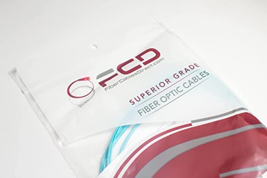 FCD 90M OM4 LC to ST Fiber Optic Cable - 100Gb Duplex 50/125 Multimode Jumper 295.27ft (90M) | 10G/40G/100Gbps Compatible | Data Center, Server Room & Network Infrastructure Use | Length Options 0.5M-300M | Aqua OFNR Rated