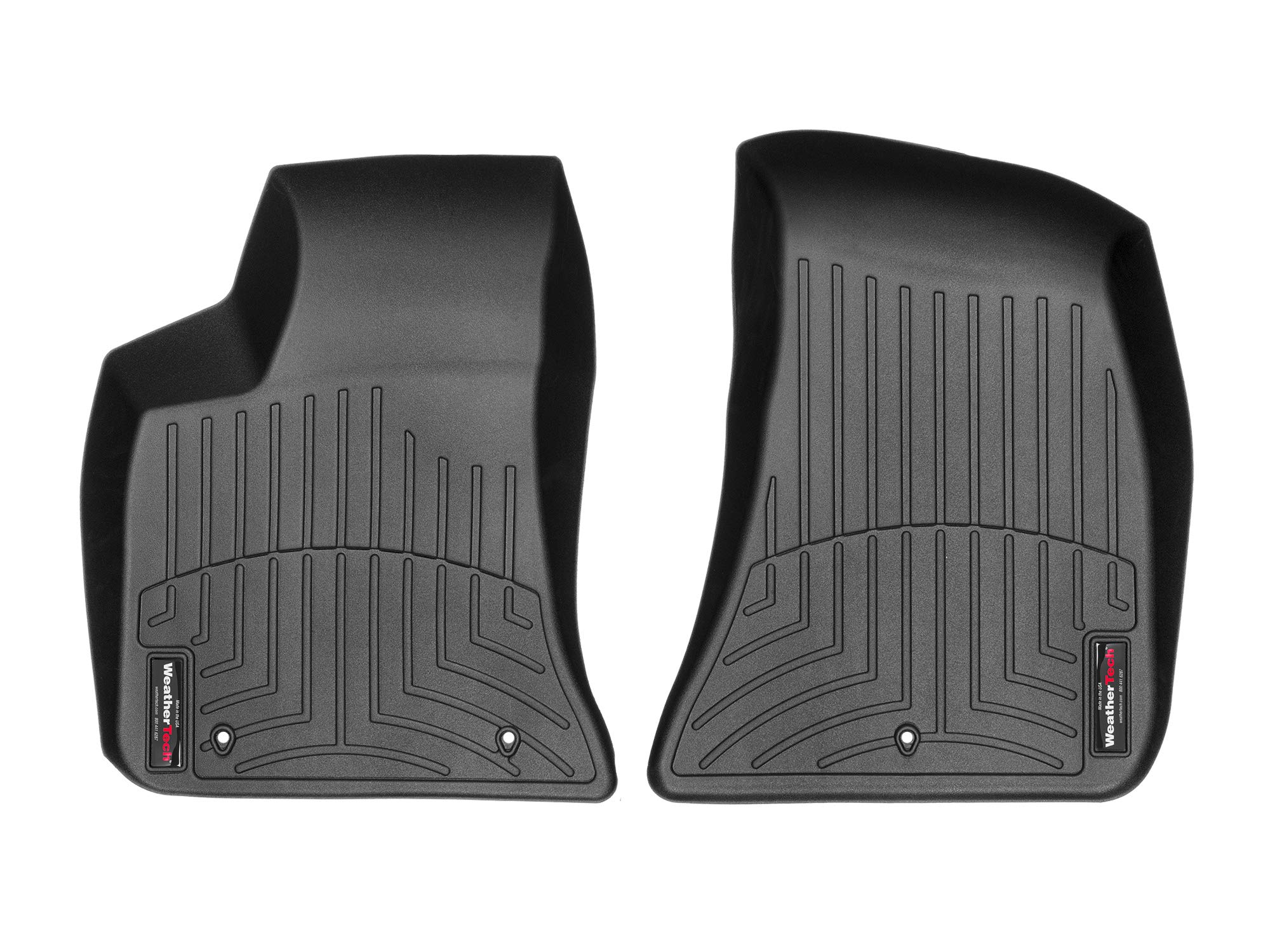 WeatherTech Custom Fit All-Weather Floor Mats for Dodge Charger & Chrysler 300 (2011-2023) - 1st Row Black Rubber Liners | Perfect for Winter Snow, Mud & Rain Protection