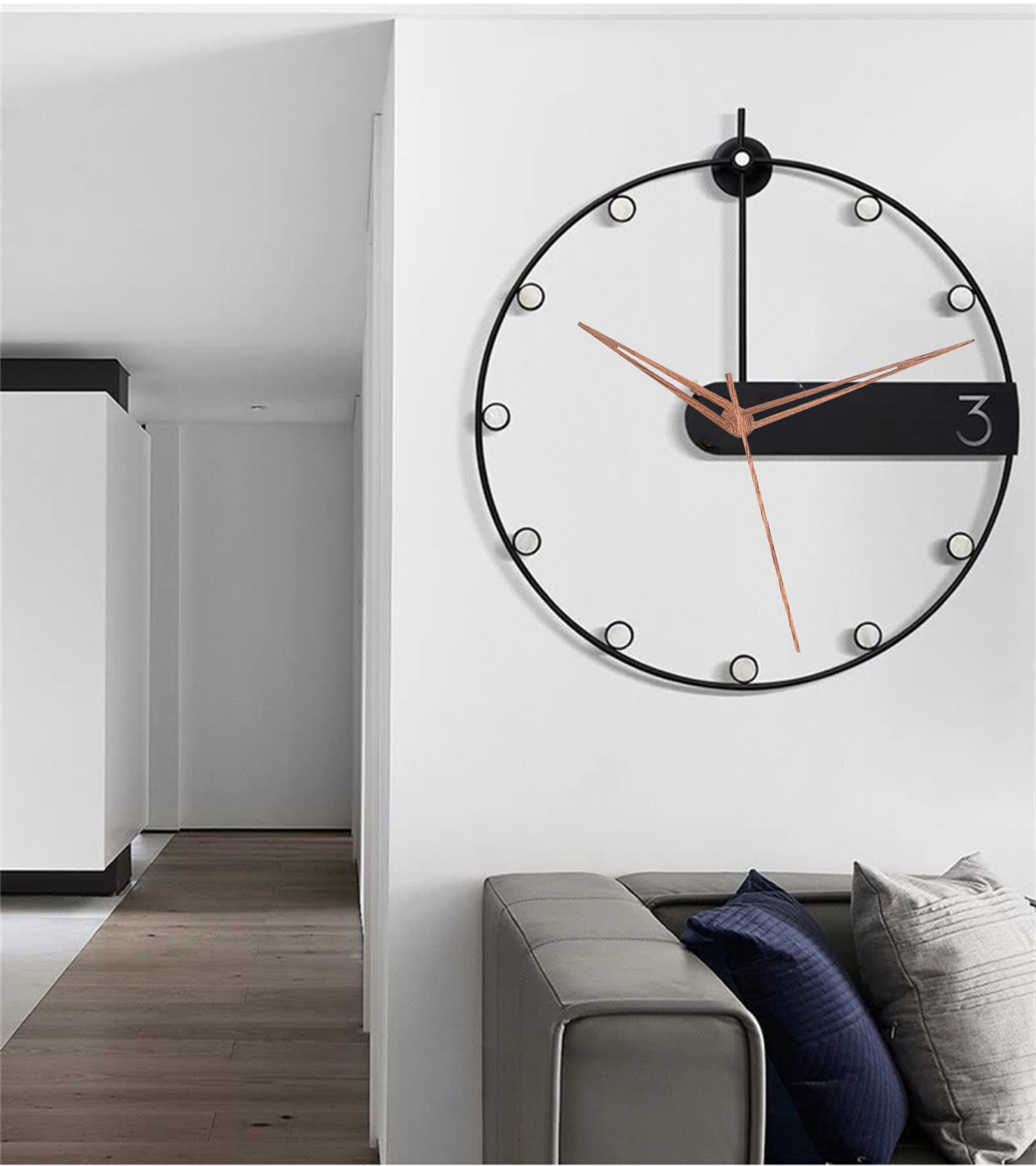 4 Pack Silent Non-Ticking Wall Clock Movement Mechanism with 4 Styles Walnut Wood Clock Hands - Quartz Motor DIY Repair Kit, Battery Operated Replacement Parts for 12 Inch Clocks - Perfect for Home Decor, Office, Classroom, and DIY Clock Making Projects