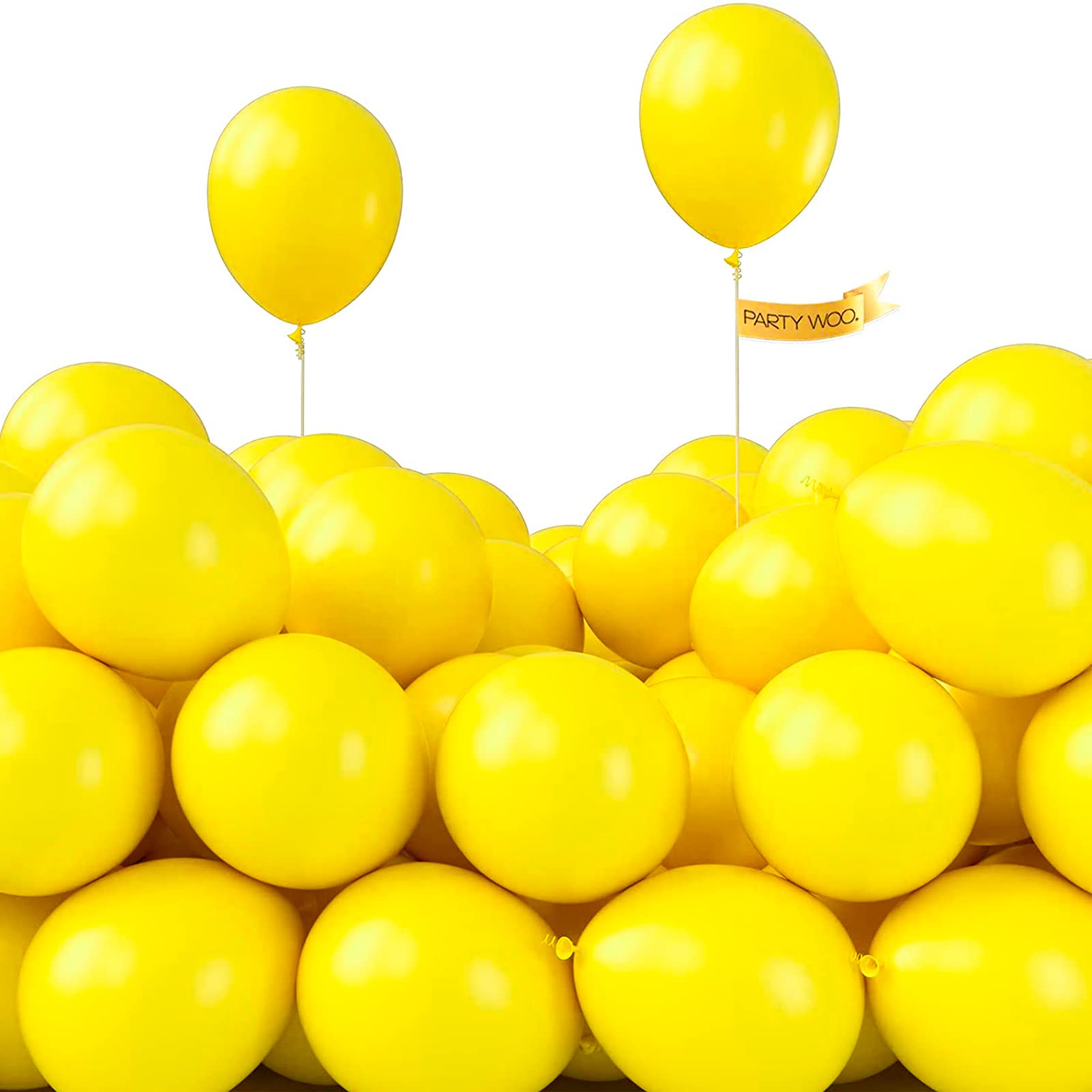 120 Pcs 5 Inch Matte Yellow Latex Balloons for Party Decor - Bulk Yellow Balloons for Balloon Garland, Arch, Birthday Party, Baby Shower Decorations (Yellow-Y55) | Perfect for Birthday Parties, Baby Showers & Wedding Decorations
